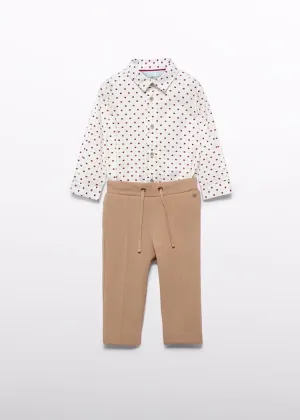 ABE Snail Long Sleeve Shirt with Pique Pant