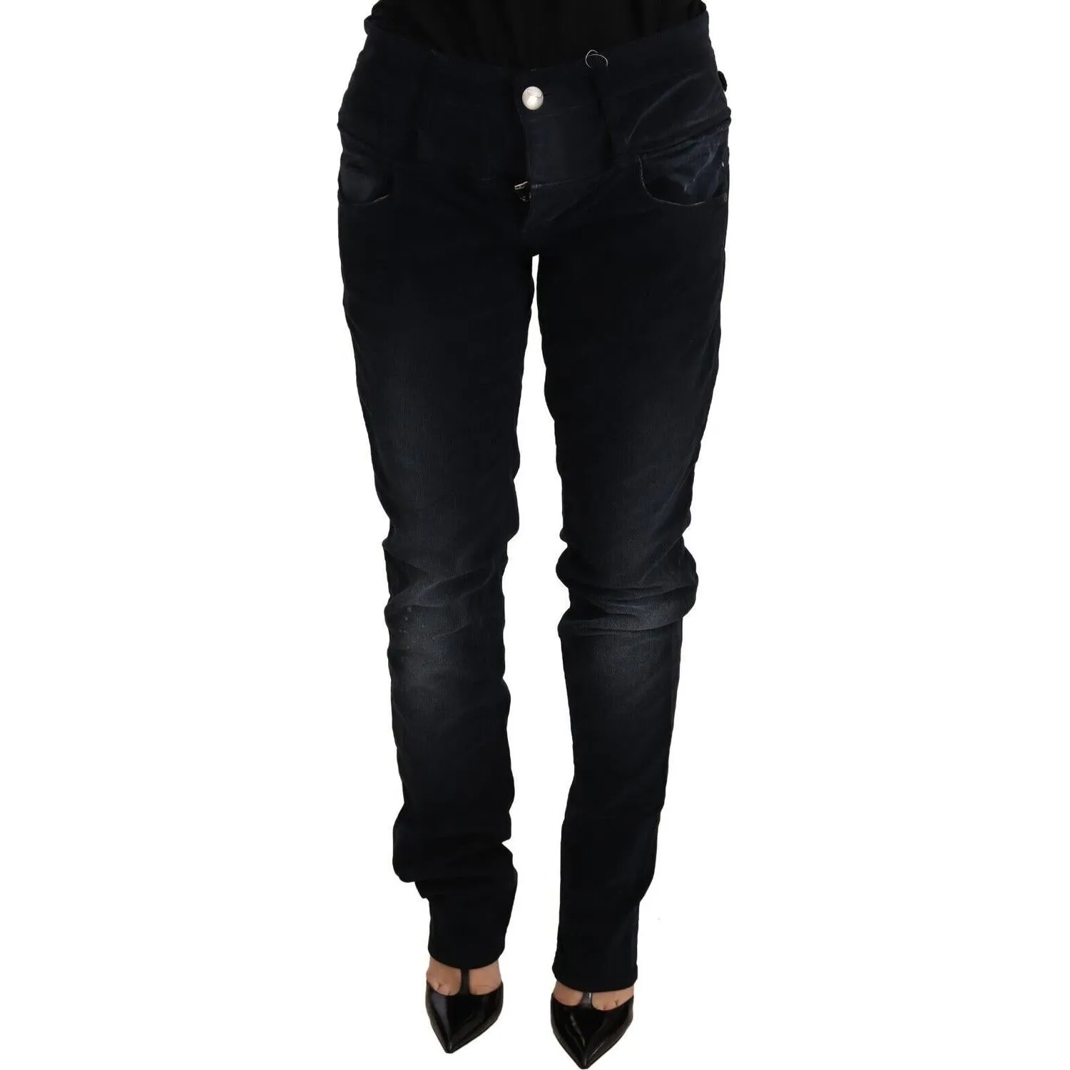 Acht Elegant Dark Blue Slim-Fit Denim