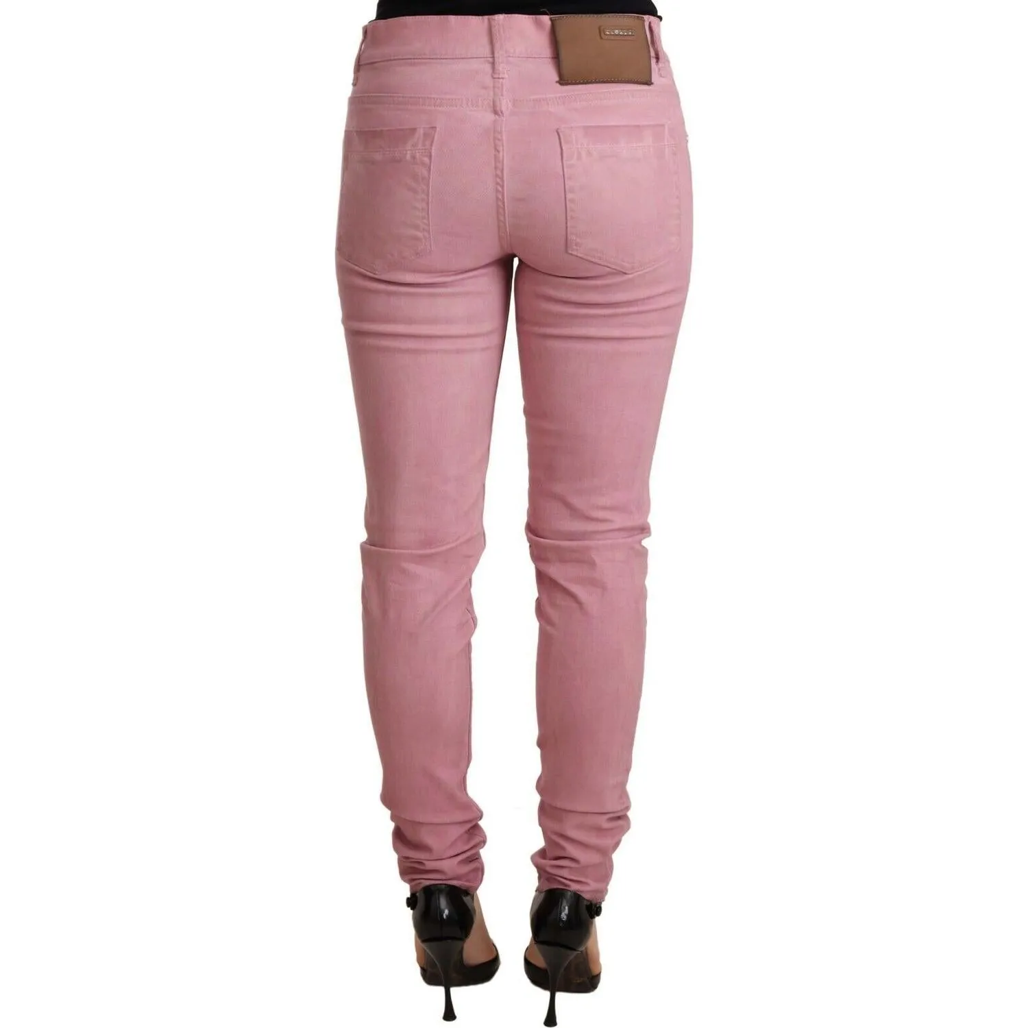 Acht Elegant Slim Fit Pink Denim Jeans