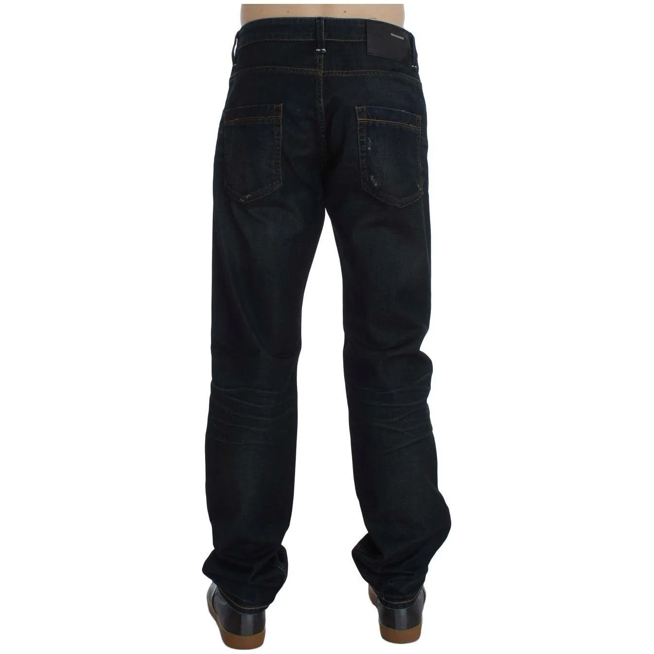 Acht Elegant Straight Fit Dark Blue Jeans