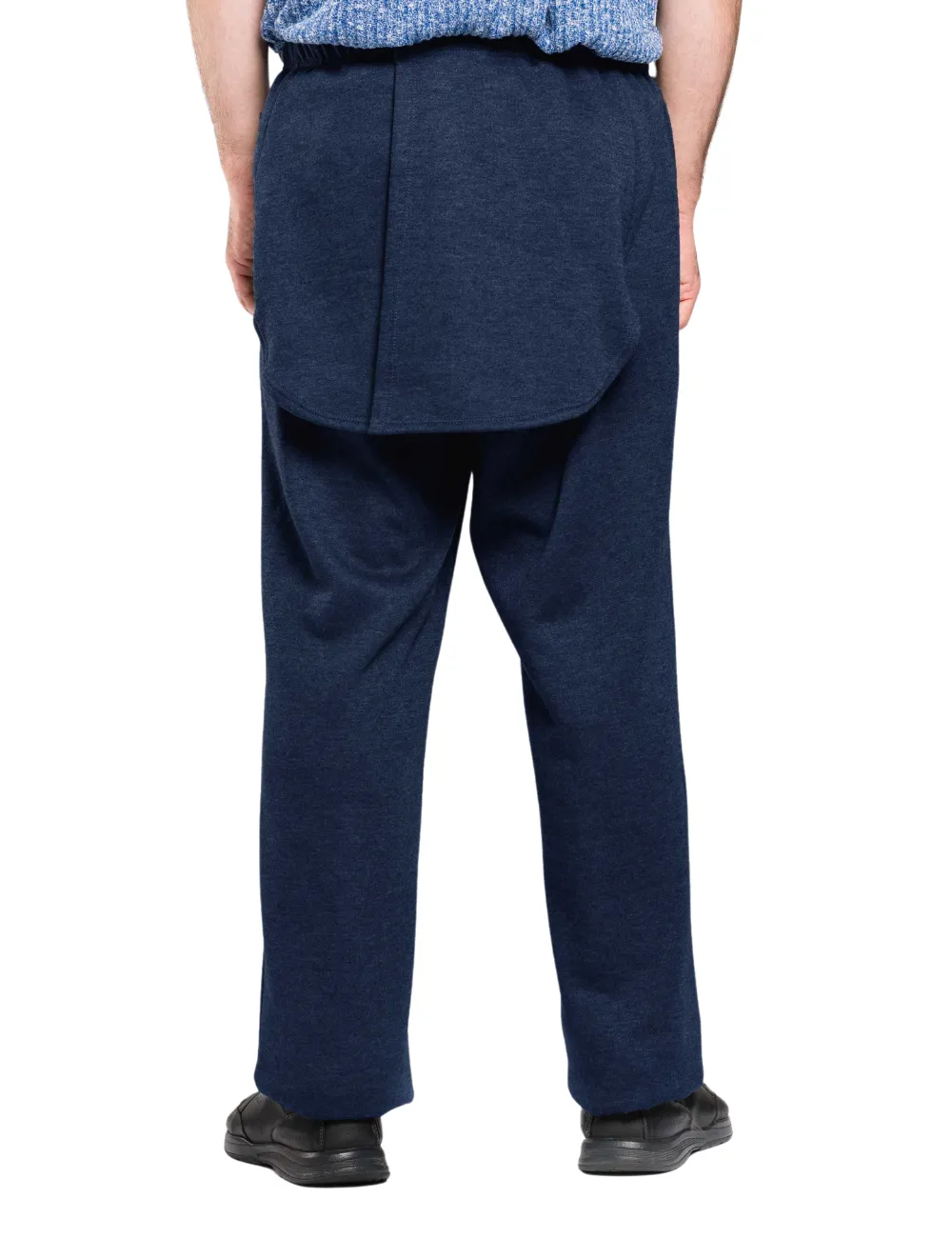 Adaptive Men's Cozy Knit Open Back Pants - Navy