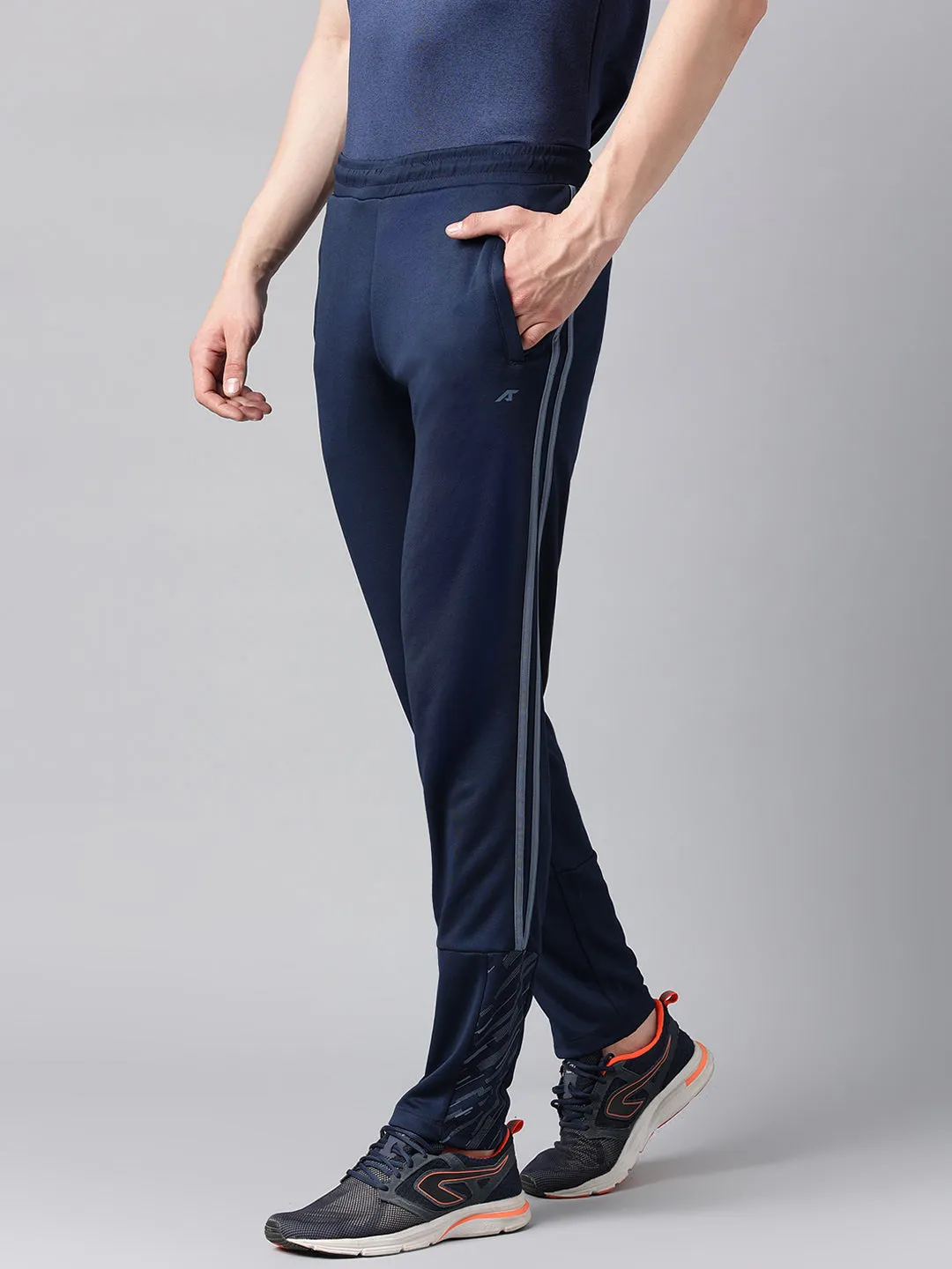 Alcis Men's Dressblue Anti-Static Drytech  Slim-Fit Training Track Pants