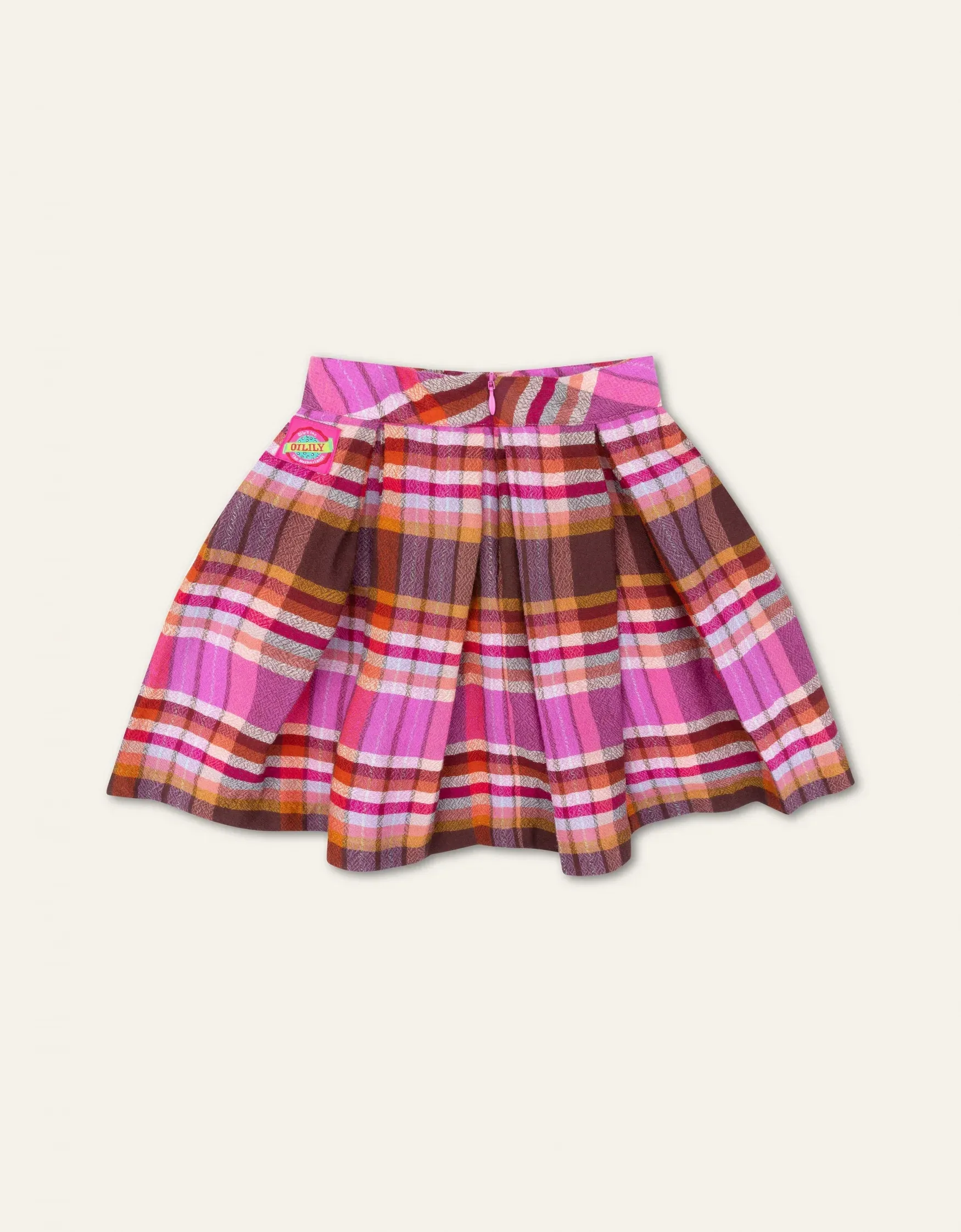 Brown Check Skirt