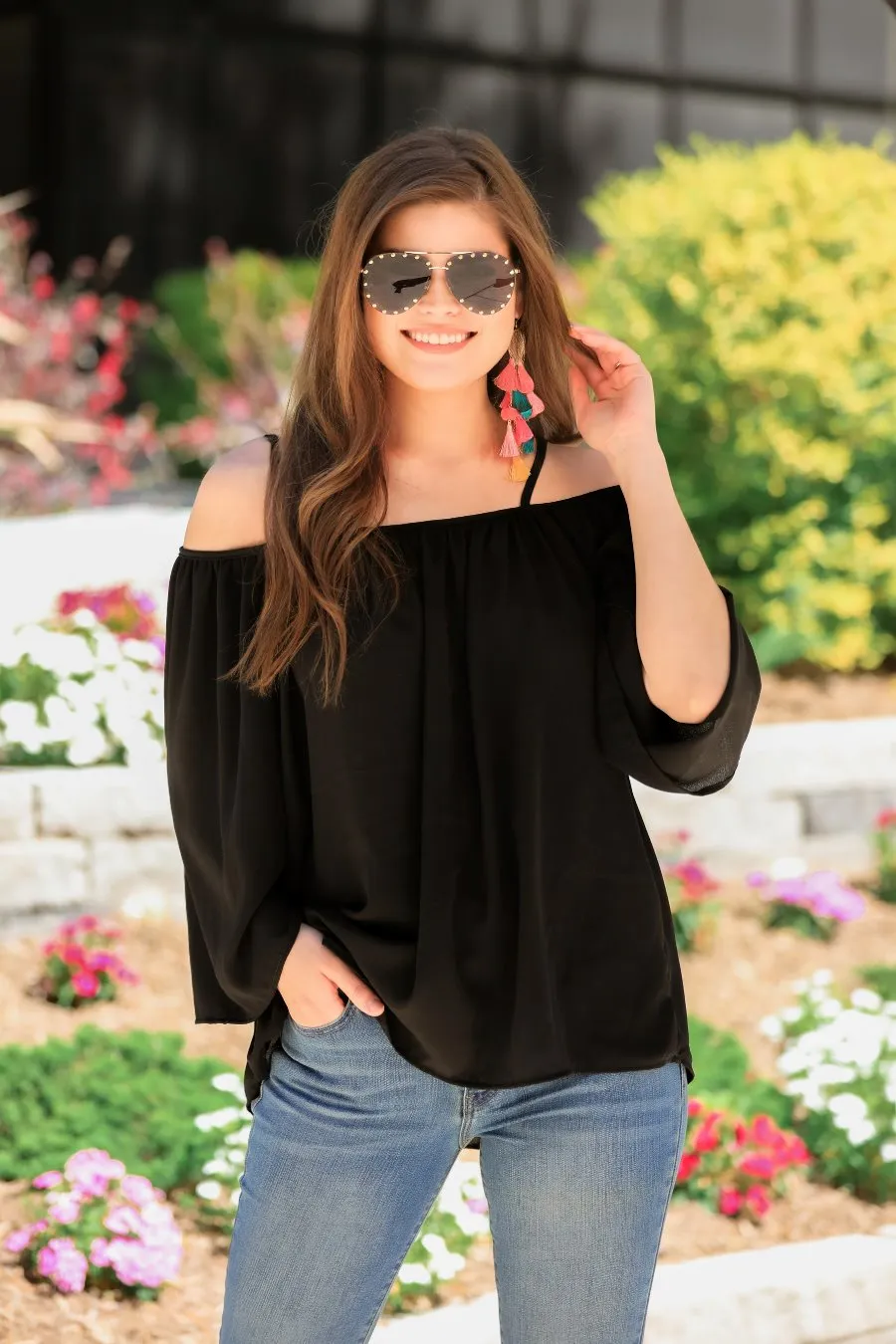 Charlotte Cold Shoulder Top