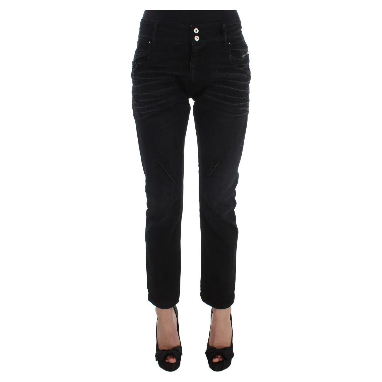 Costume National Elegant Black Slouchy Fit Jeans for Trendsetters