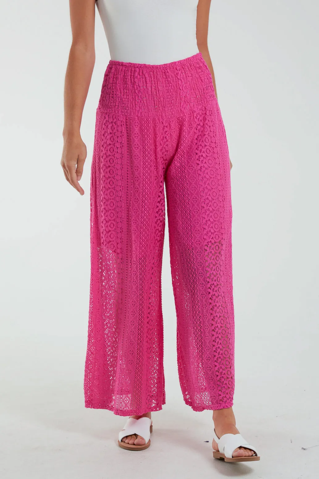 Crochet Shirred Waist Culottes