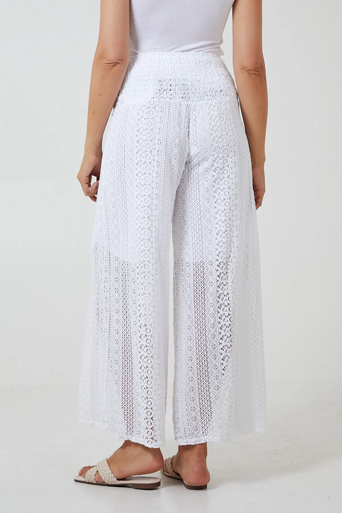 Crochet Shirred Waist Culottes