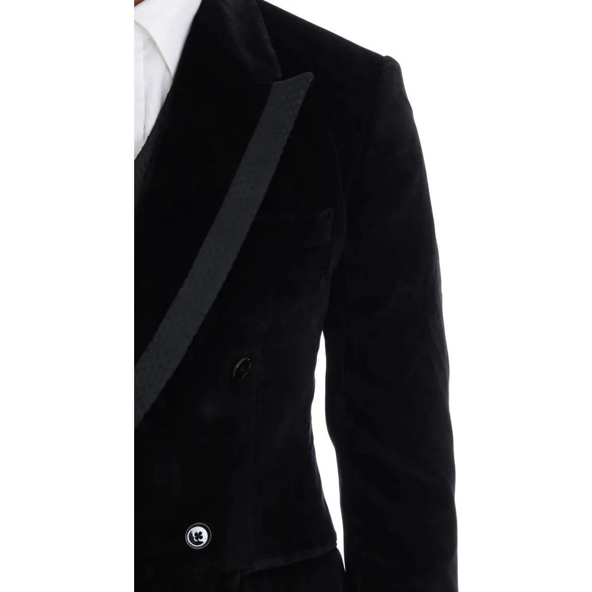 Dolce & Gabbana Elegant Black Slim Fit Three-Piece Suit