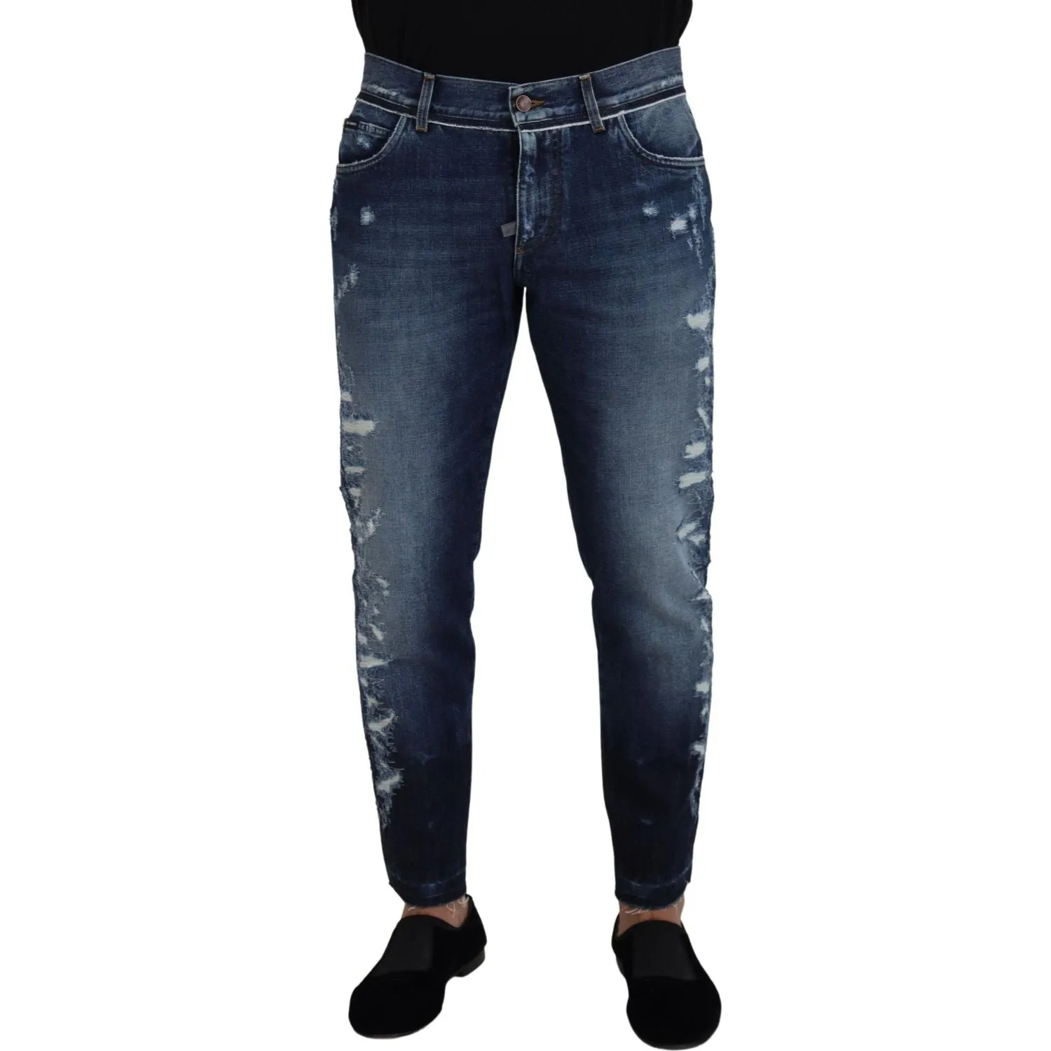 Dolce & Gabbana Elegant Blue Wash Regular Fit Jeans