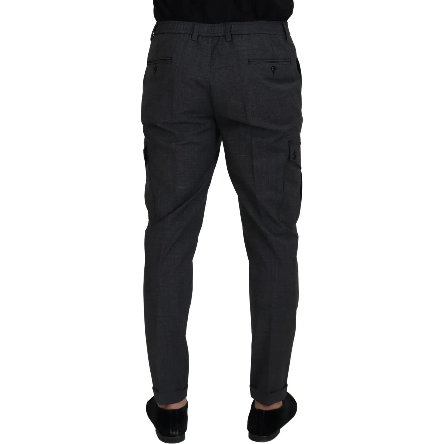 Dolce & Gabbana Elegant Checkered Slim Fit Cargo Pants