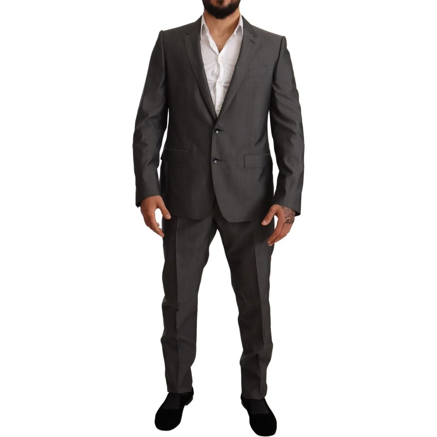 Dolce & Gabbana Elegant Martini Slim-Fit Wool Silk Suit