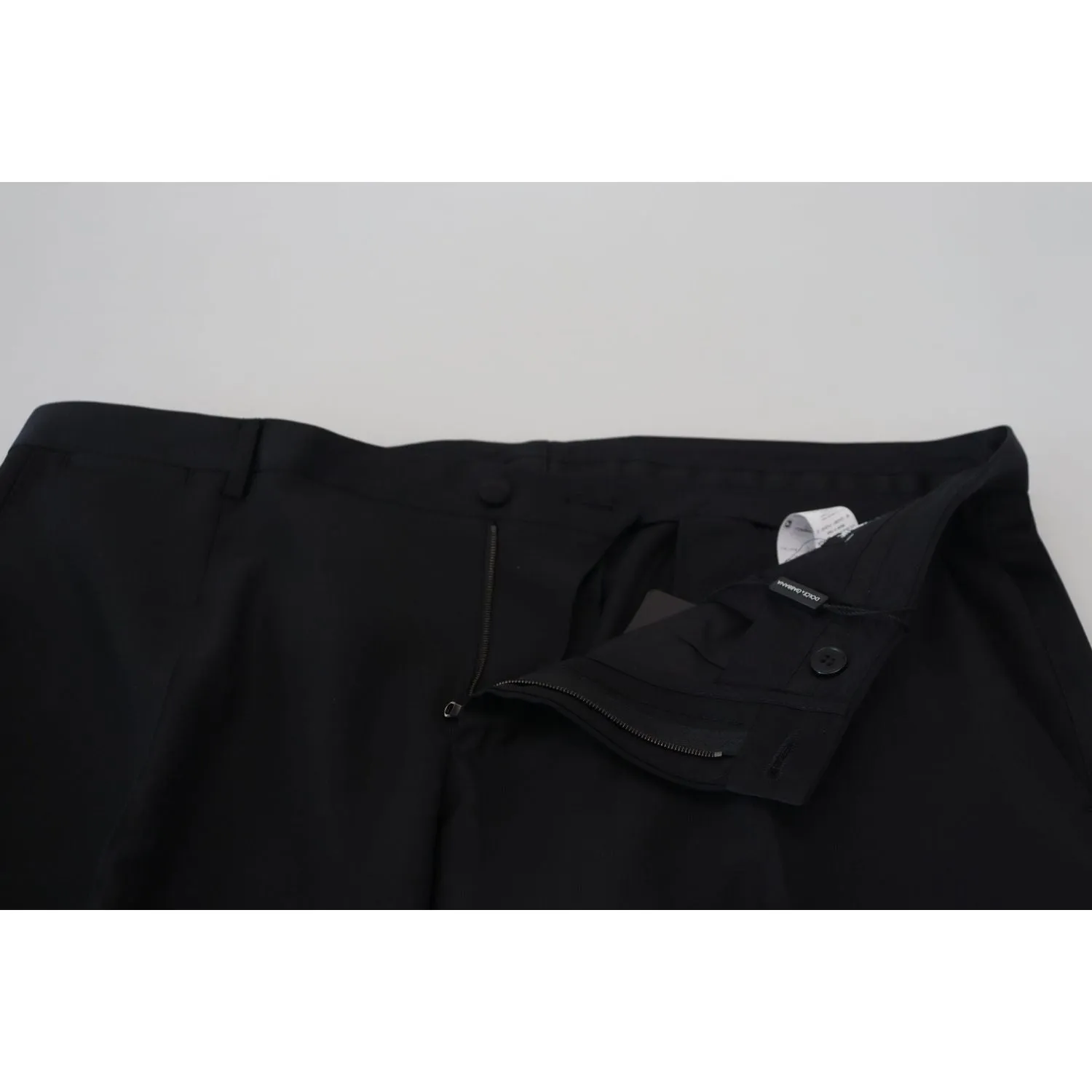 Dolce & Gabbana Elegant Slim Fit Black Dress Trousers