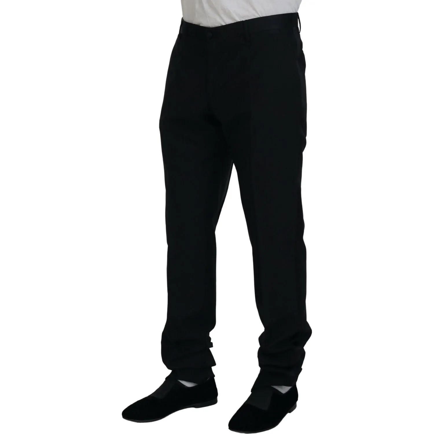 Dolce & Gabbana Elegant Slim Fit Black Dress Trousers