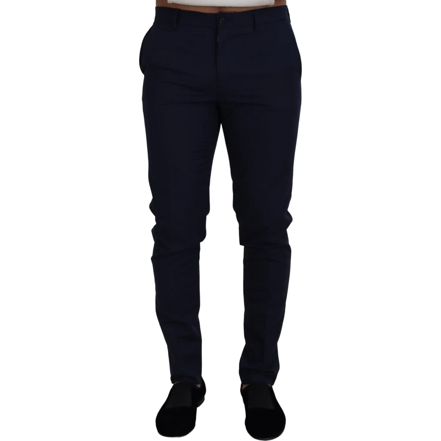 Dolce & Gabbana Elegant Slim Fit Blue Dress Pants