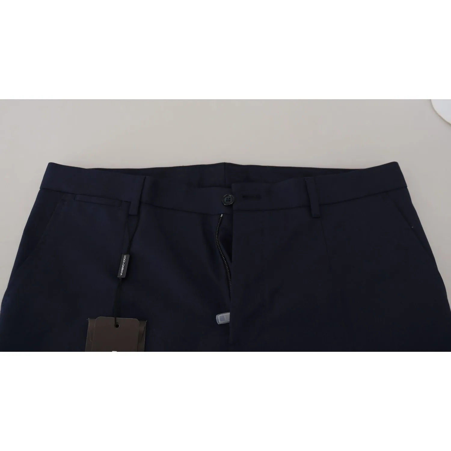 Dolce & Gabbana Elegant Slim Fit Blue Dress Pants