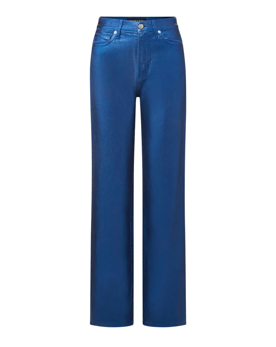 Dylan Metallic Straight-Leg Jean