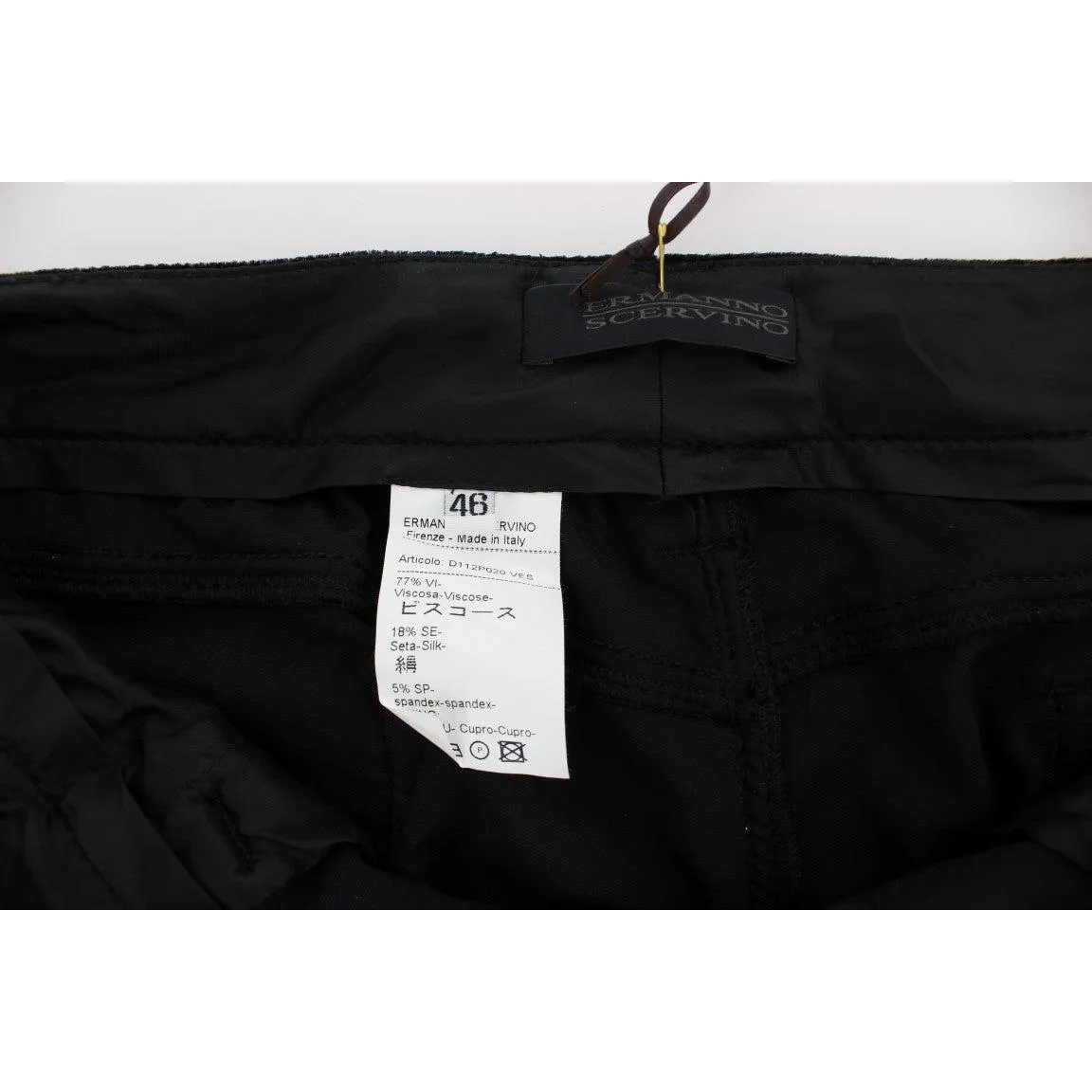 Ermanno Scervino Elegant Black Slim Fit Trousers