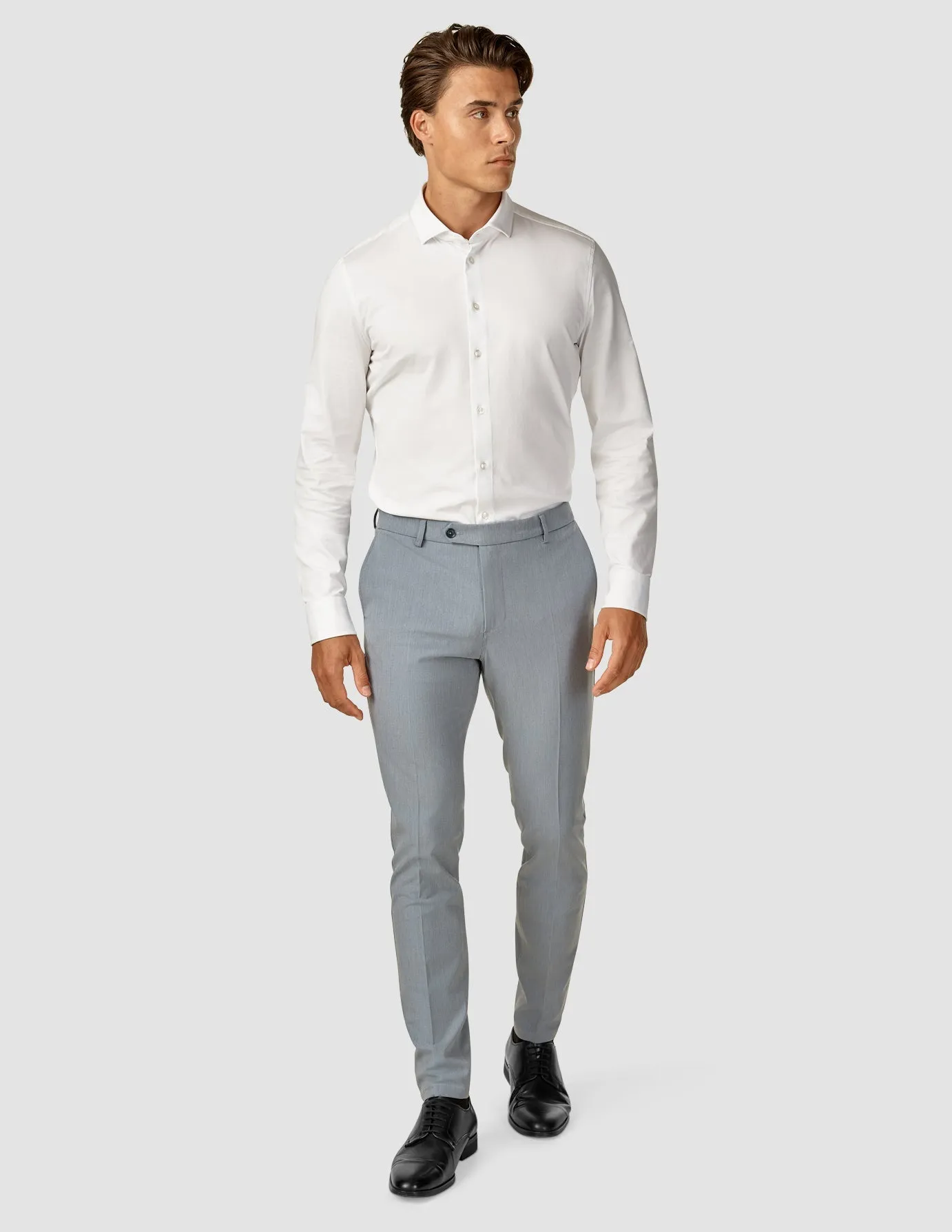 Essential Suit Pants Slim Light Blue Melange