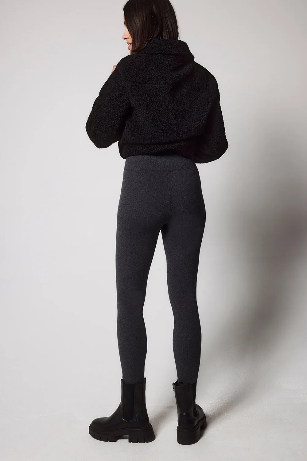 Extreme Fleece Lined Leggings - Dark Grey Marl