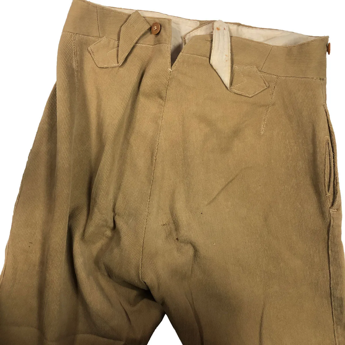 French Corduroy Colonial Tropical Breeches Trousers C1920