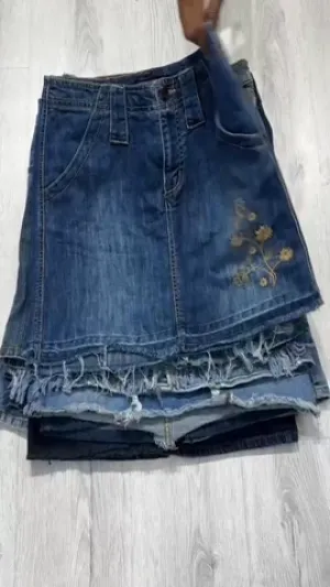 G207 Y2K mix Denim Skirt - 16 pieces