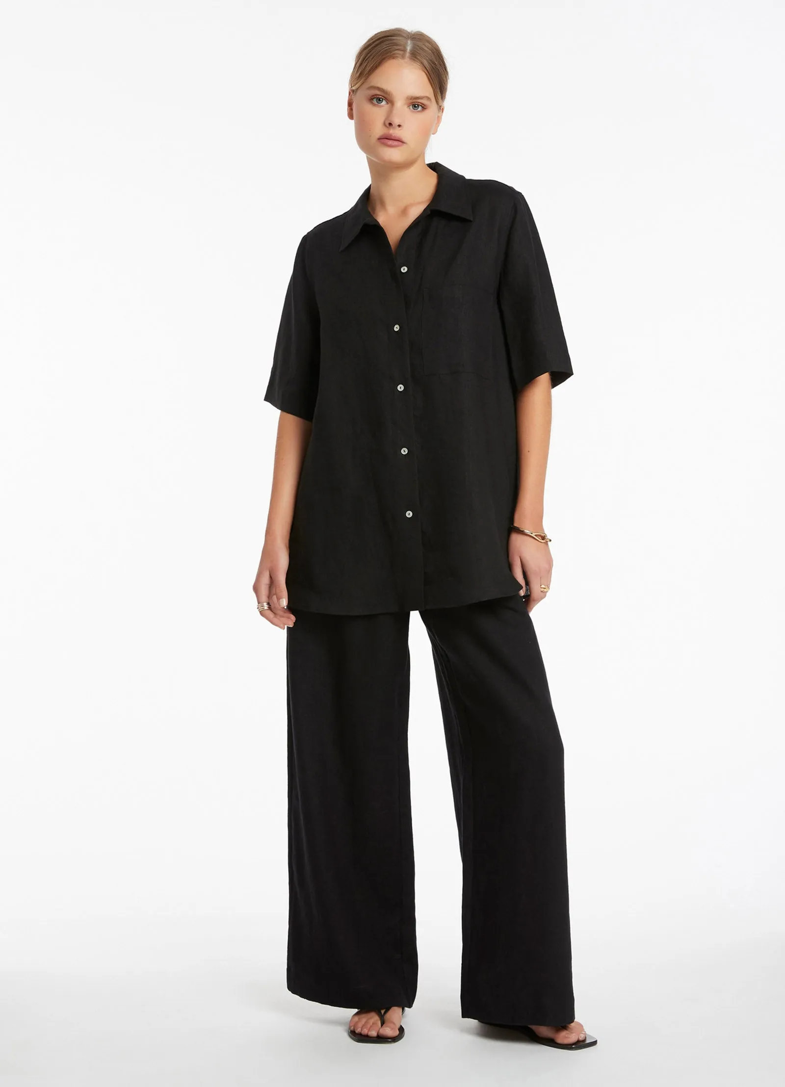 Jetset Wide Leg Pants - Black