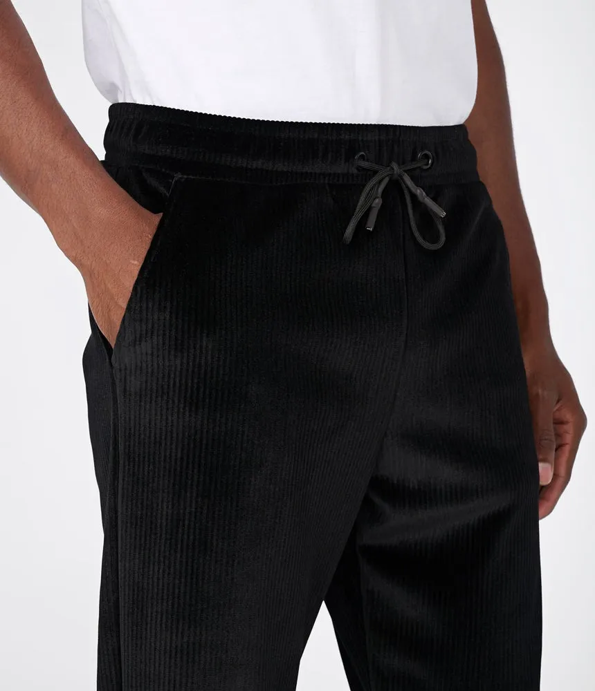 Karl Lagerfeld Velvet Track Pants, Black