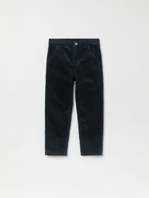 Kids Breathable Corduroy Trousers with Adjustable Waistband