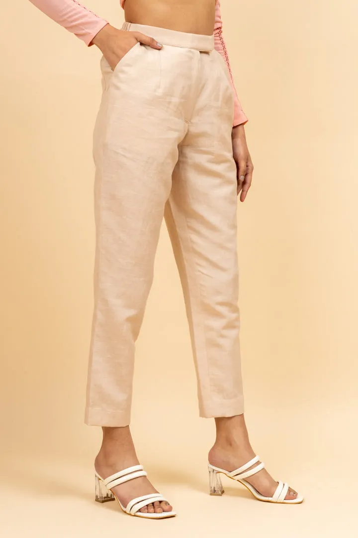 Ladies Cotton Linen Work Pant