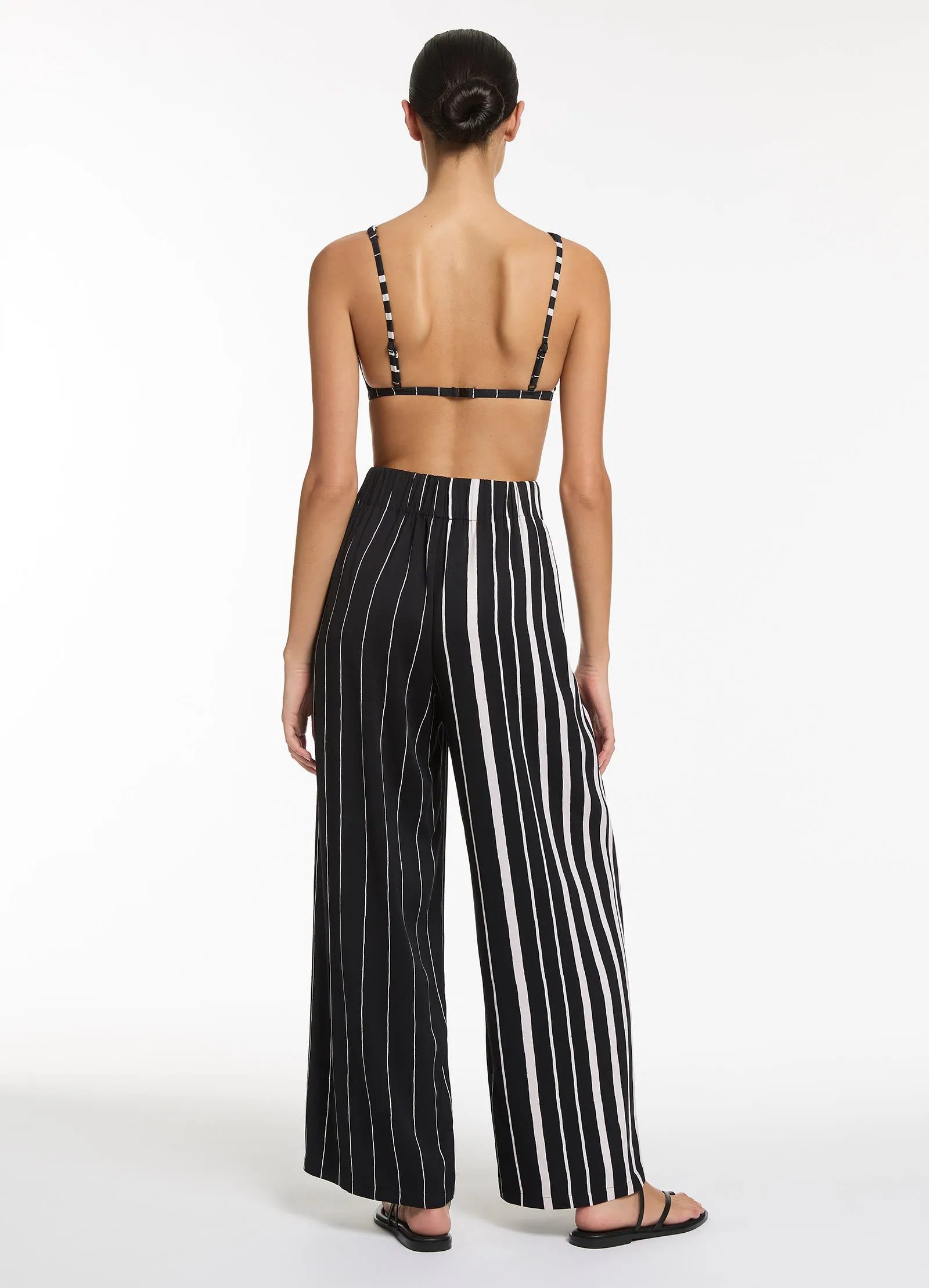 Lunar Stripe Relaxed Pant - Black/Chalk