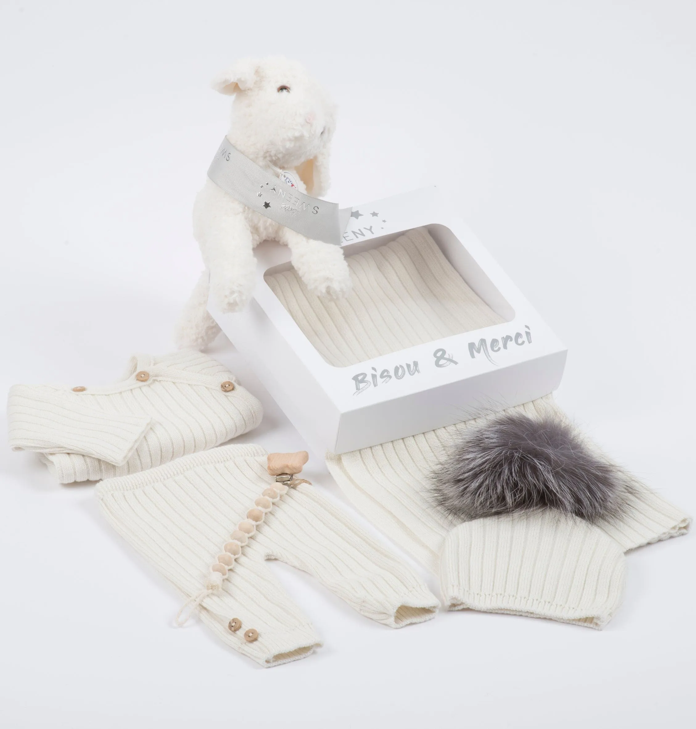 Maille Love | Baby Gift Box | Cream Knit Set (5)