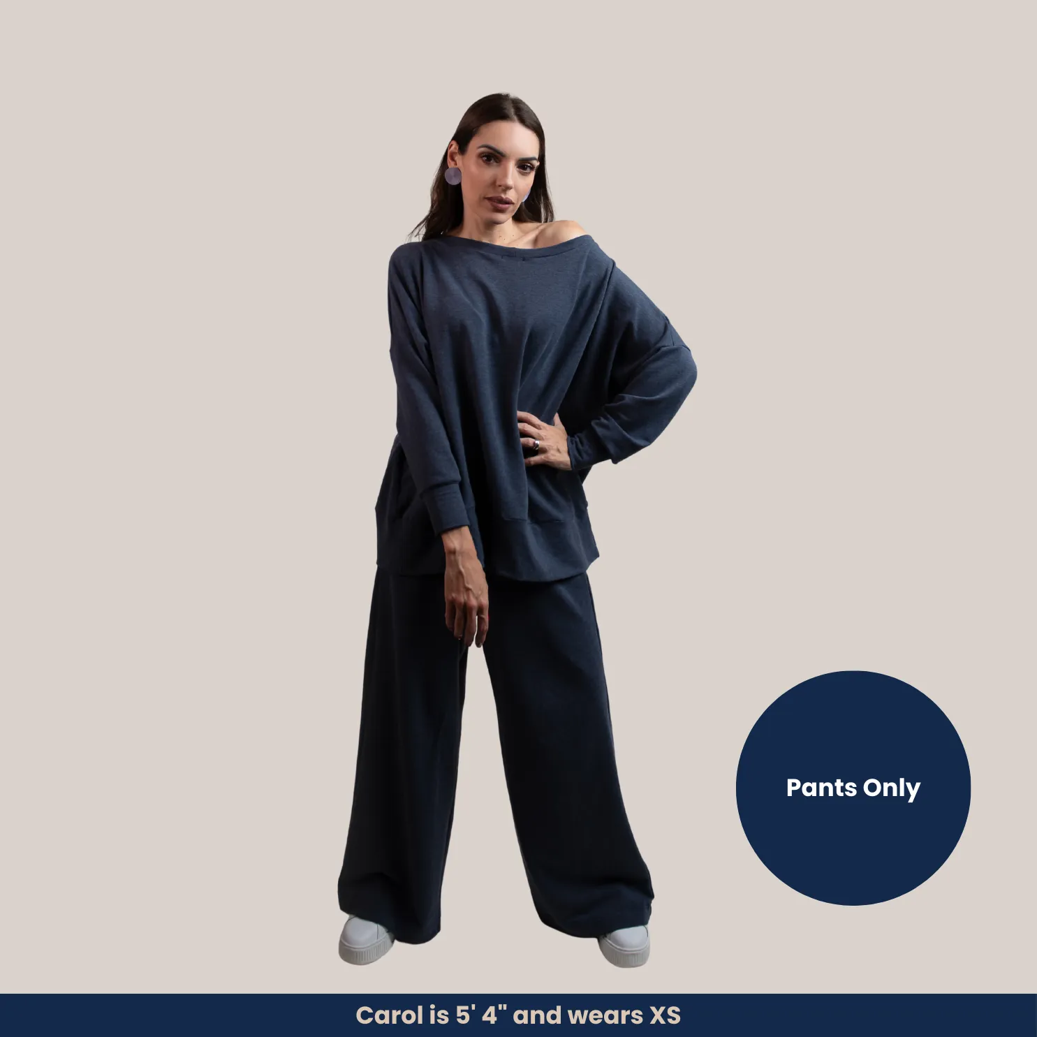 Maya - Soft Bamboo Fleece Wide-Leg Pants