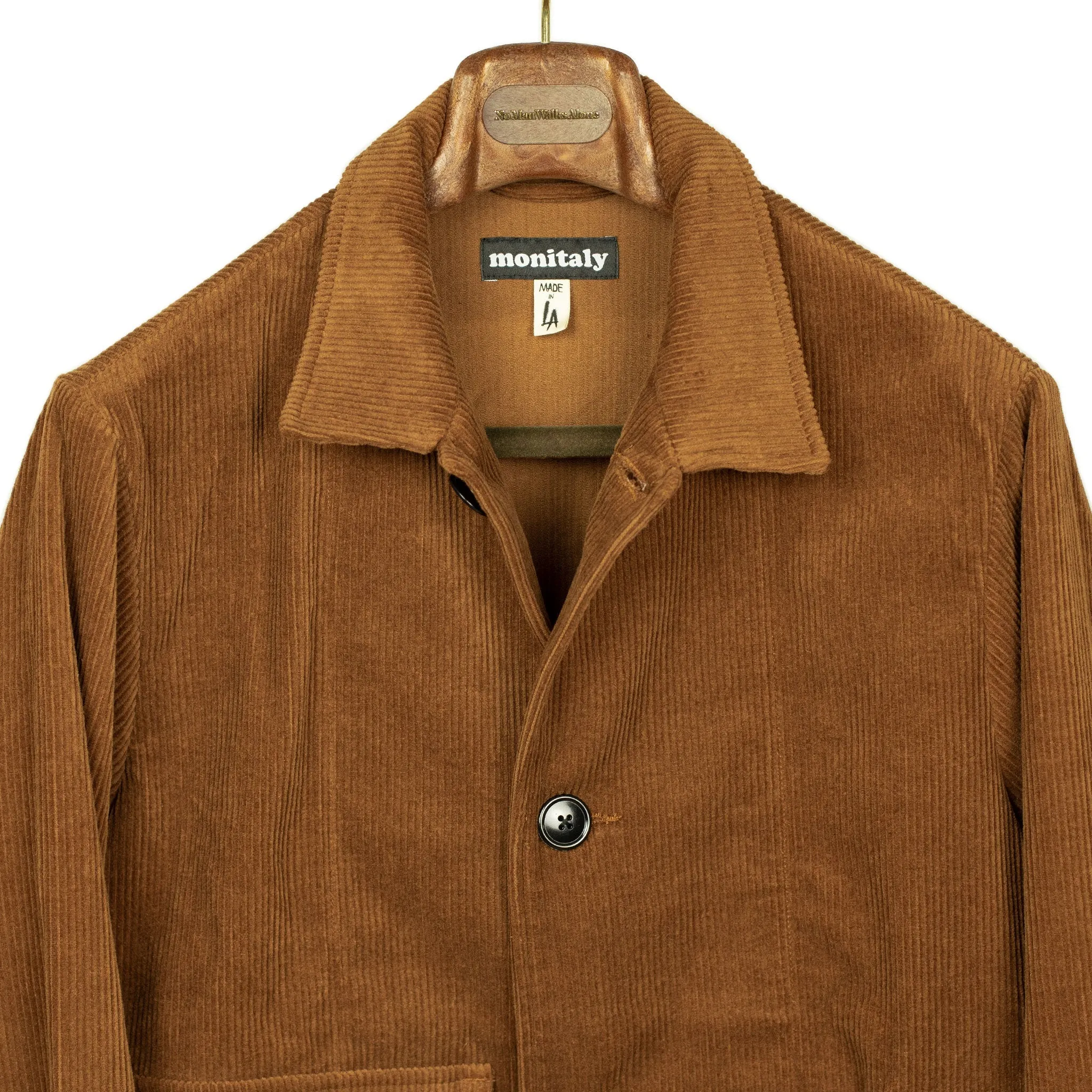 Military Service Jacket in chestnut 8-wale corduroy