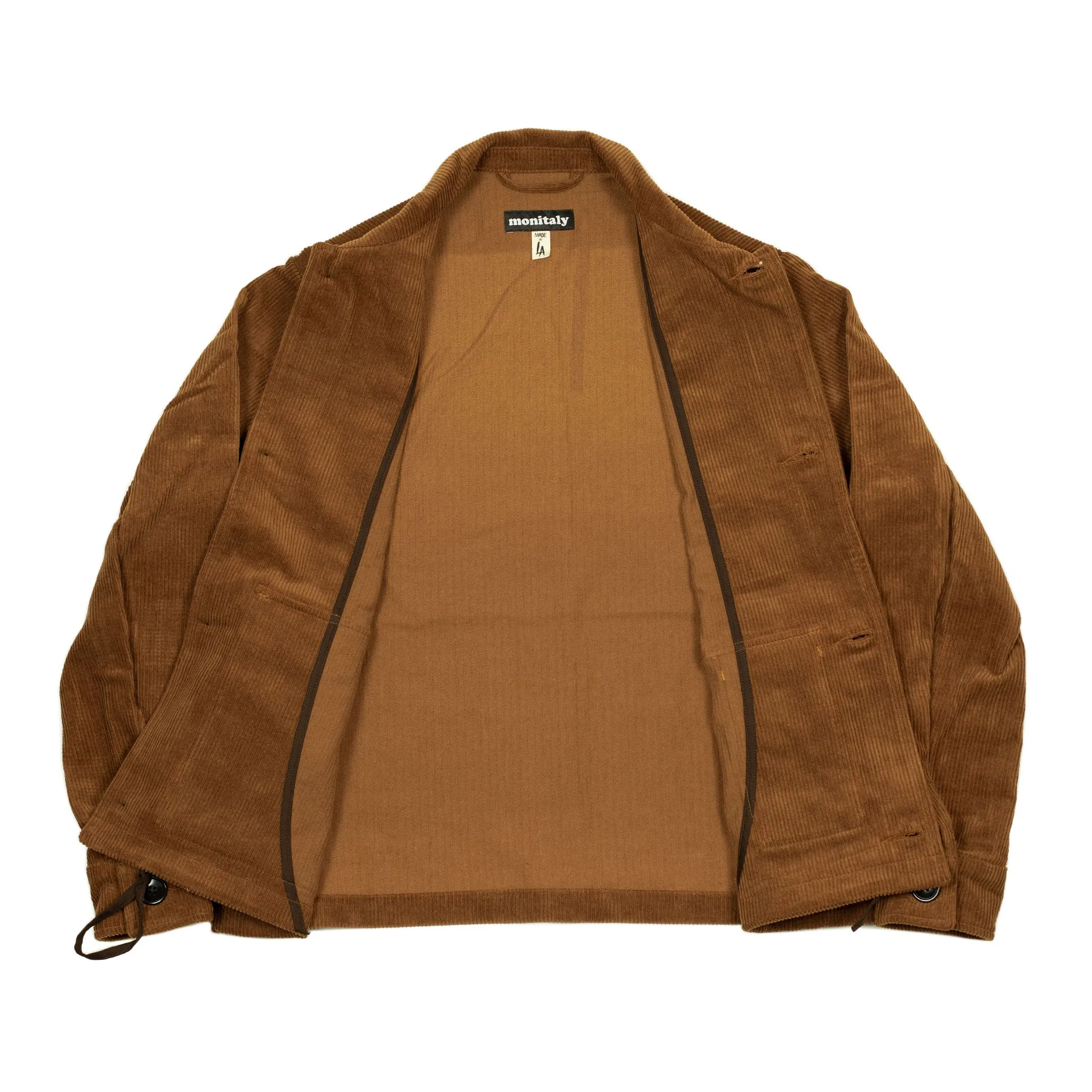 Military Service Jacket in chestnut 8-wale corduroy