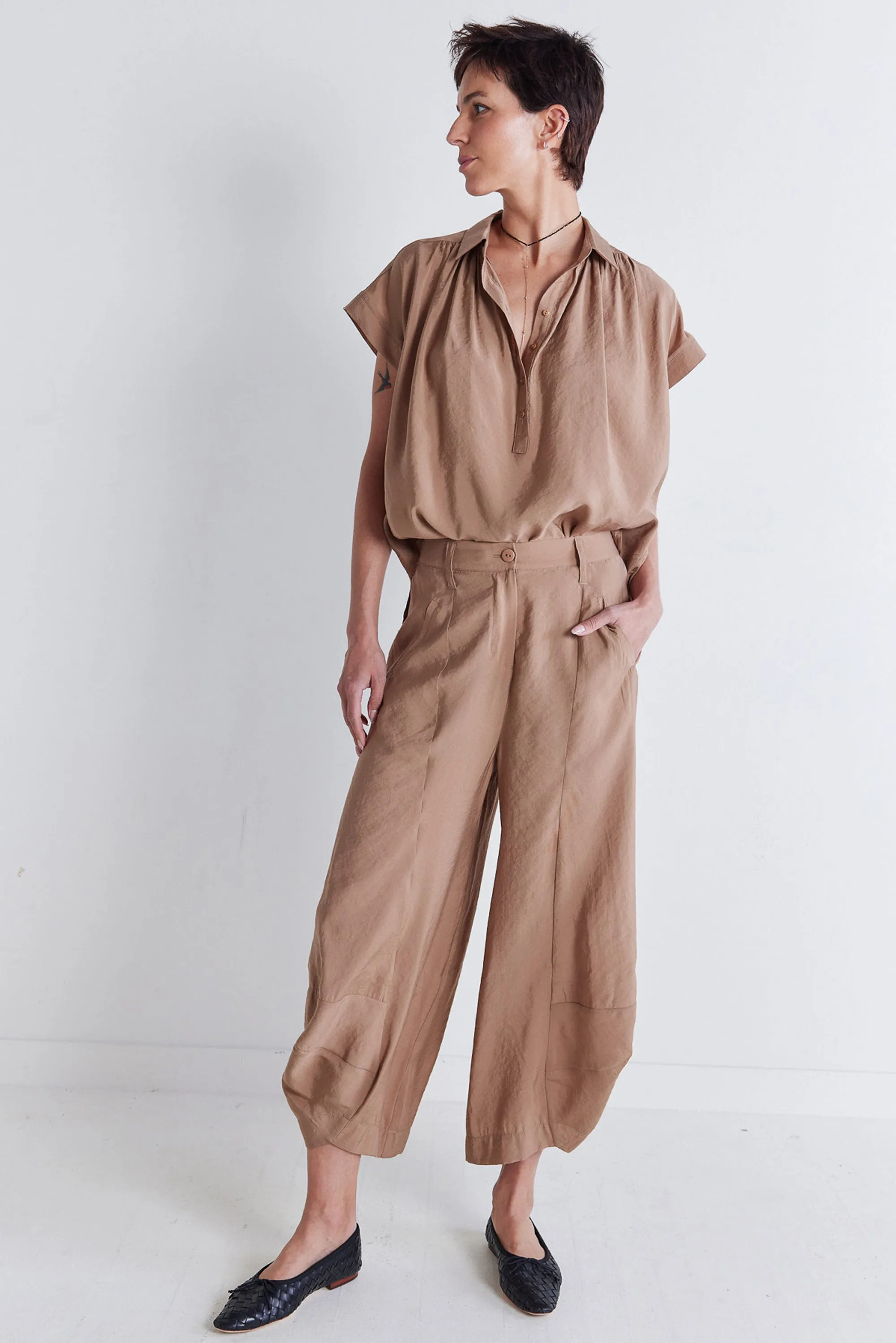 Not Your Average Wide Leg Light Poplin Pants