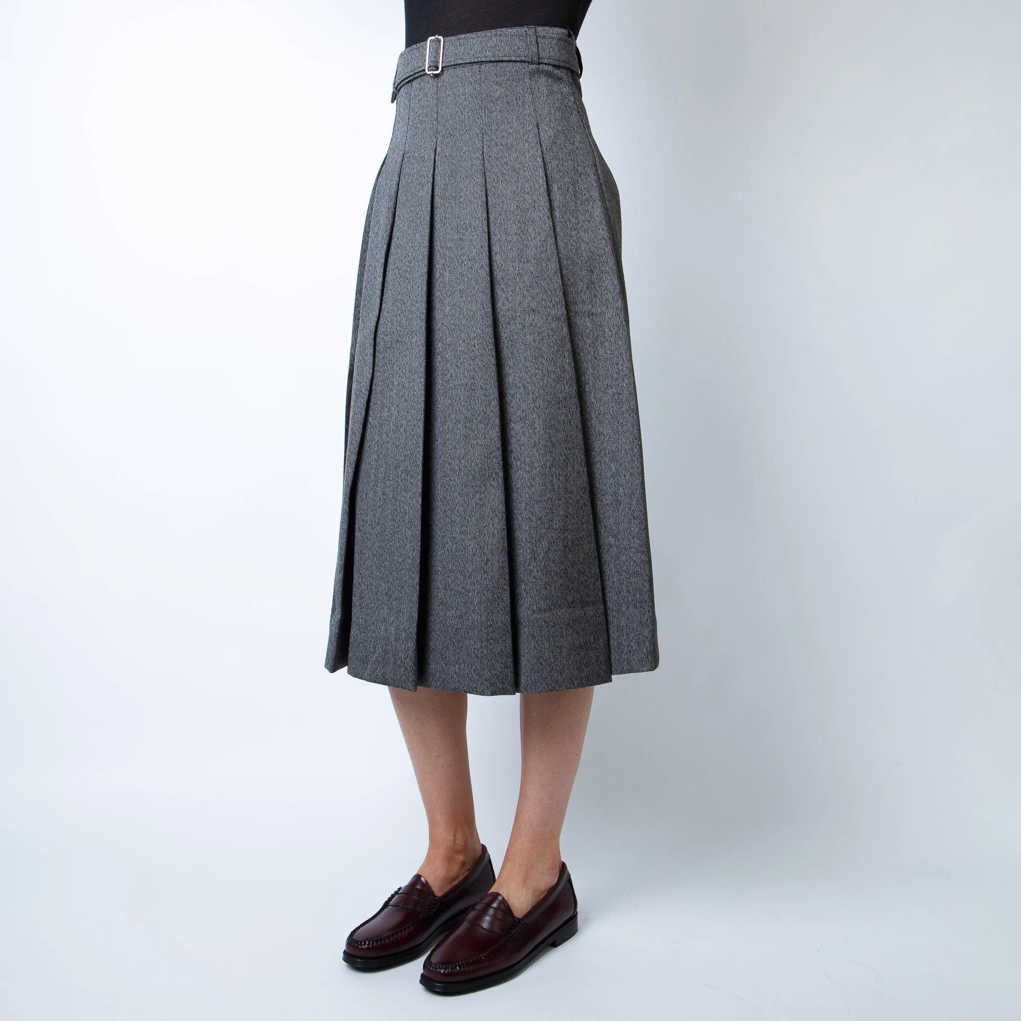 OFFICINE GENERALE SKIRT WKSKT150 DARK GREY