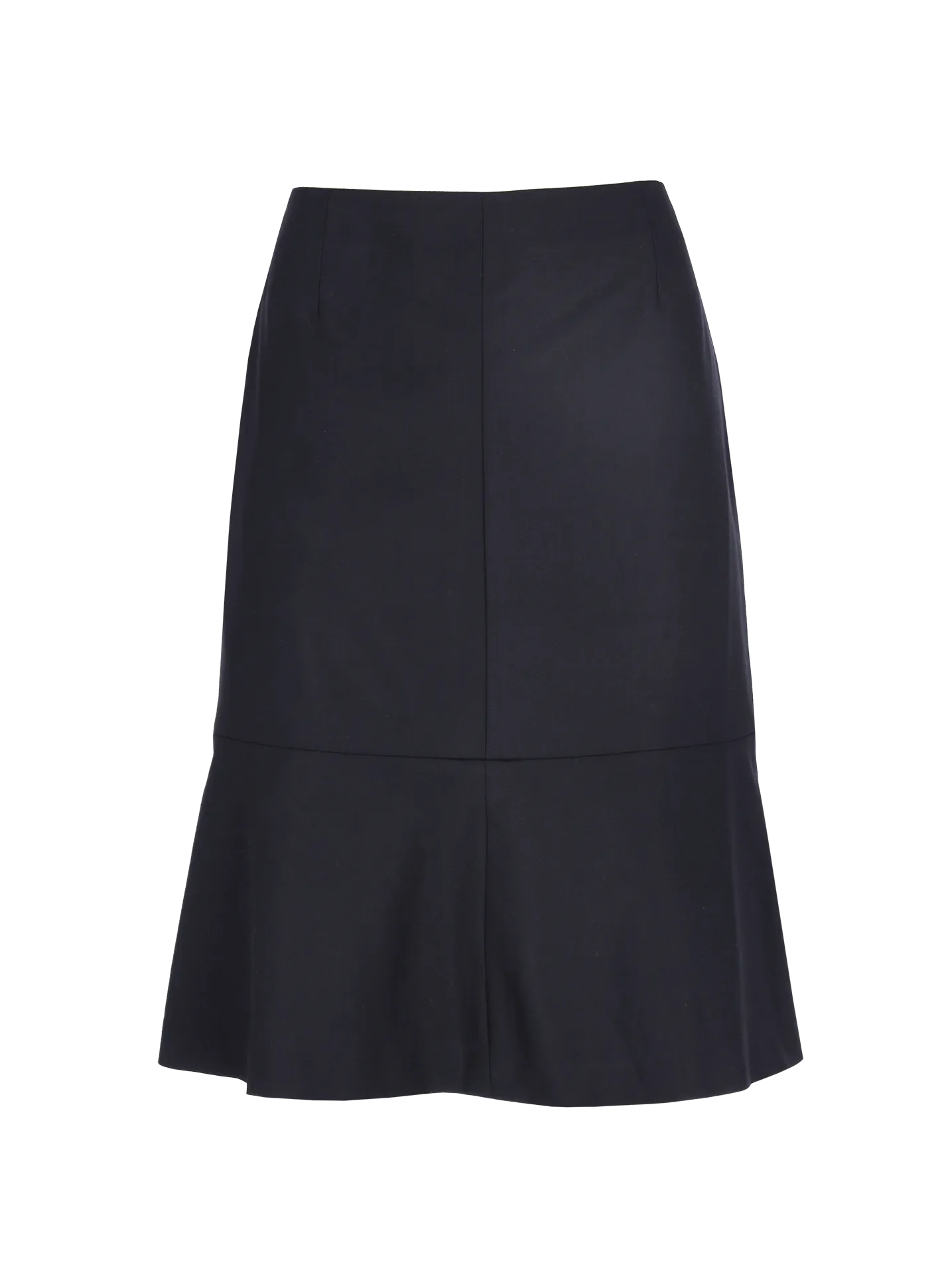 panelled wool knee-length skirt