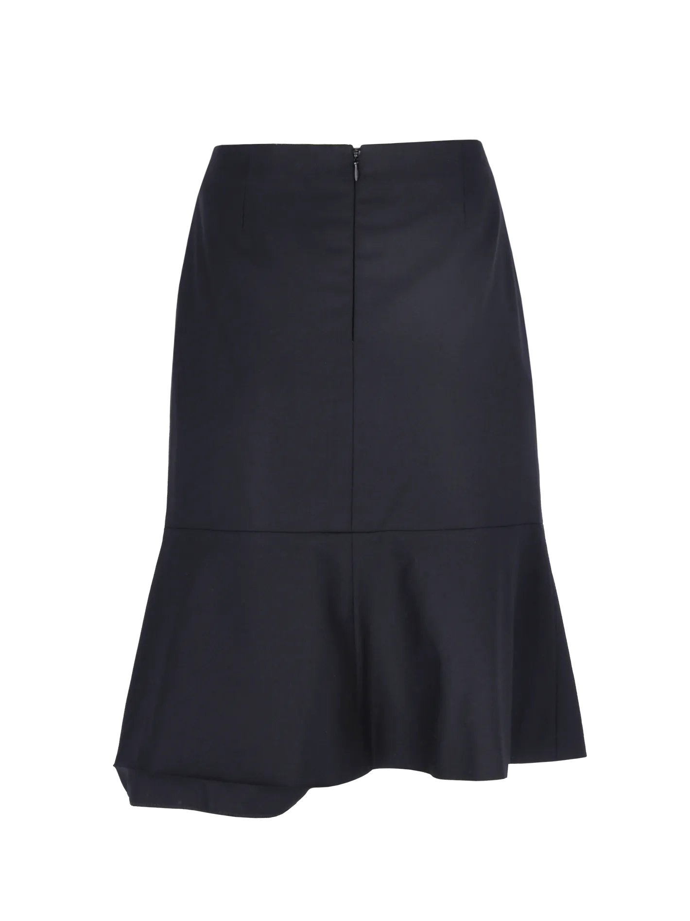 panelled wool knee-length skirt