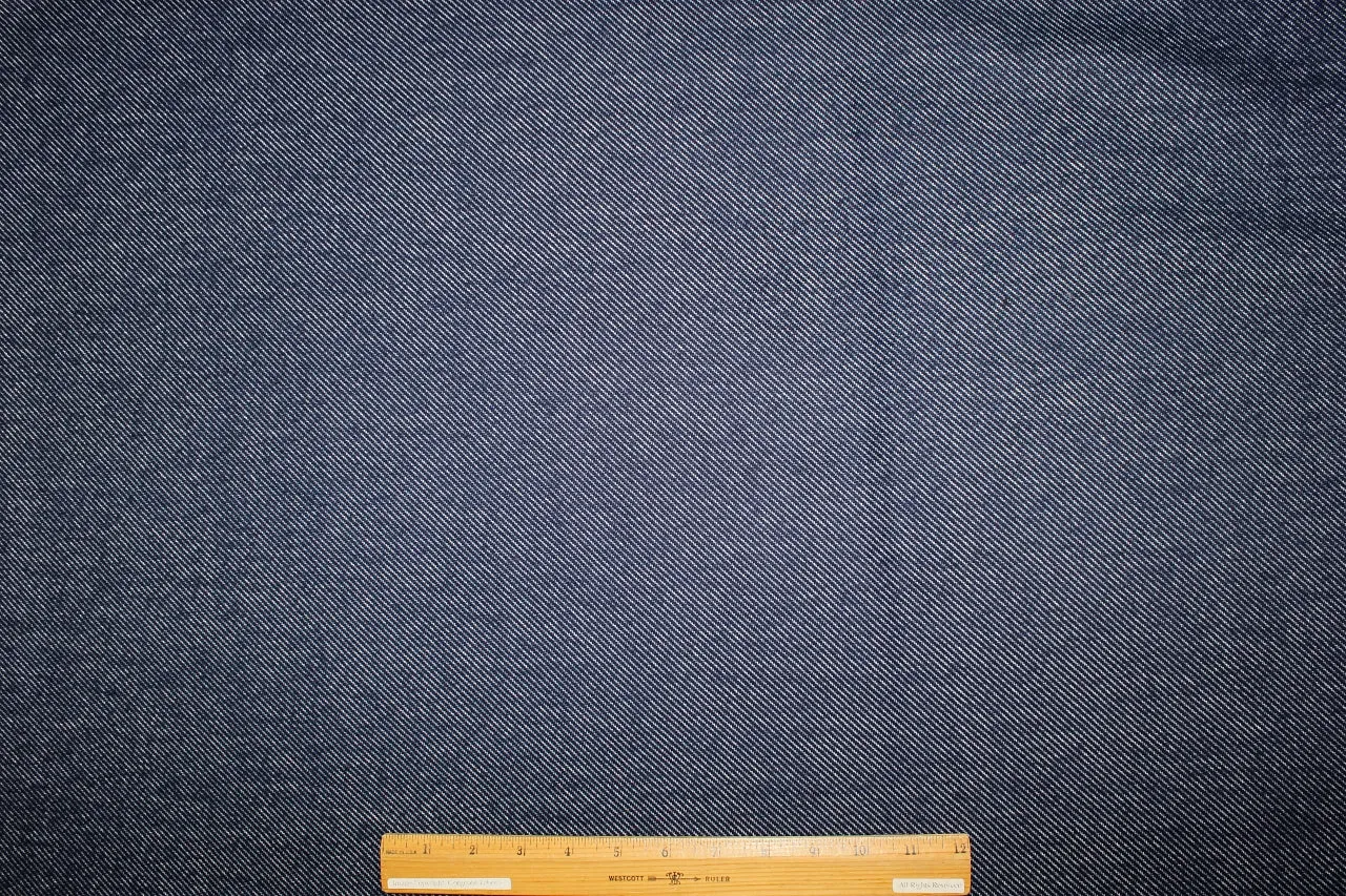 "Denim" Wool Blend Ponte - Dark Blue