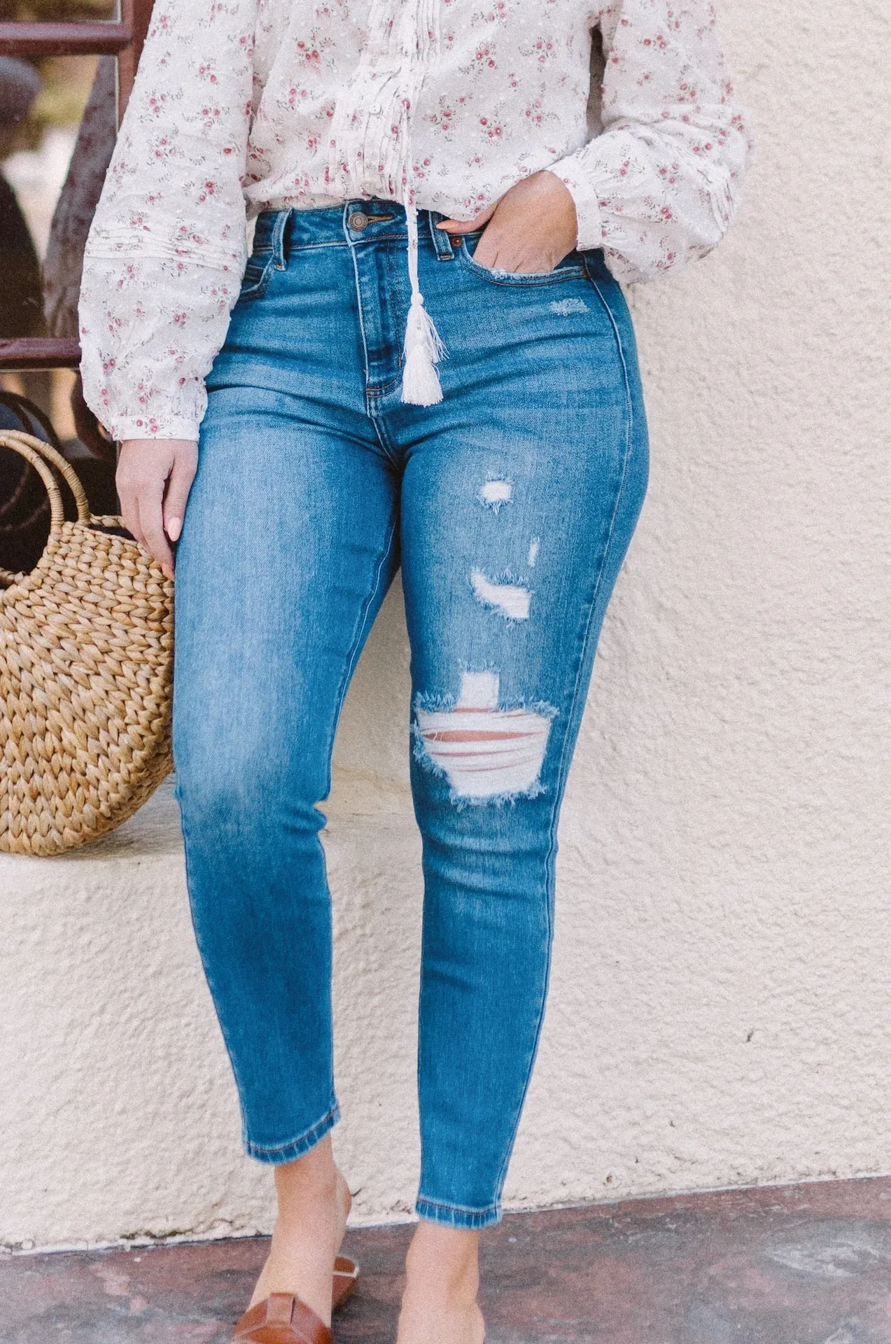 Ripped High Waisted Jeans