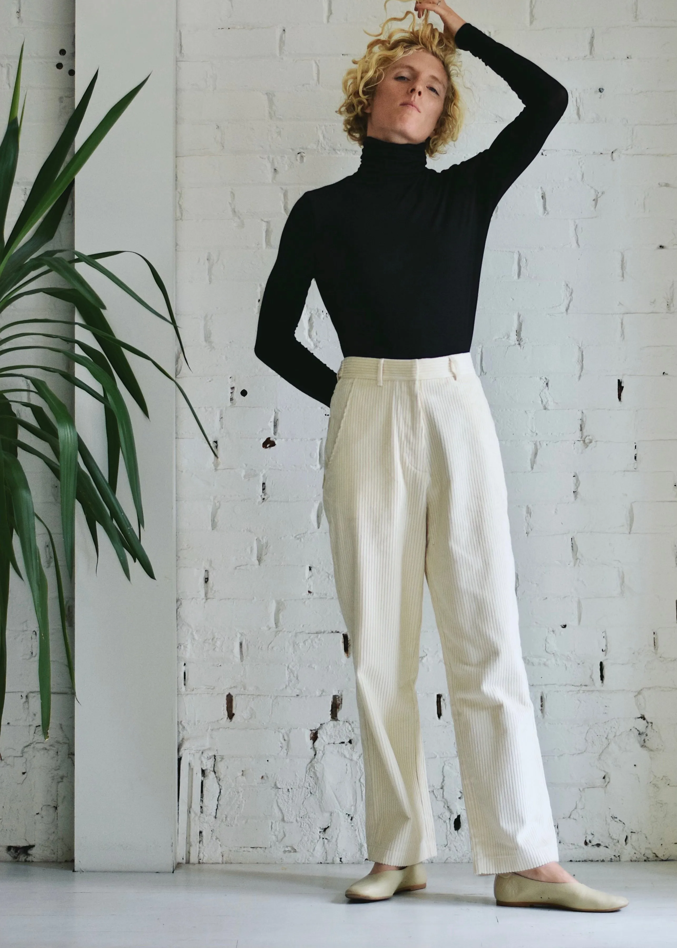 SALE | Corduroy Straight Leg Pants | Mijeong Park