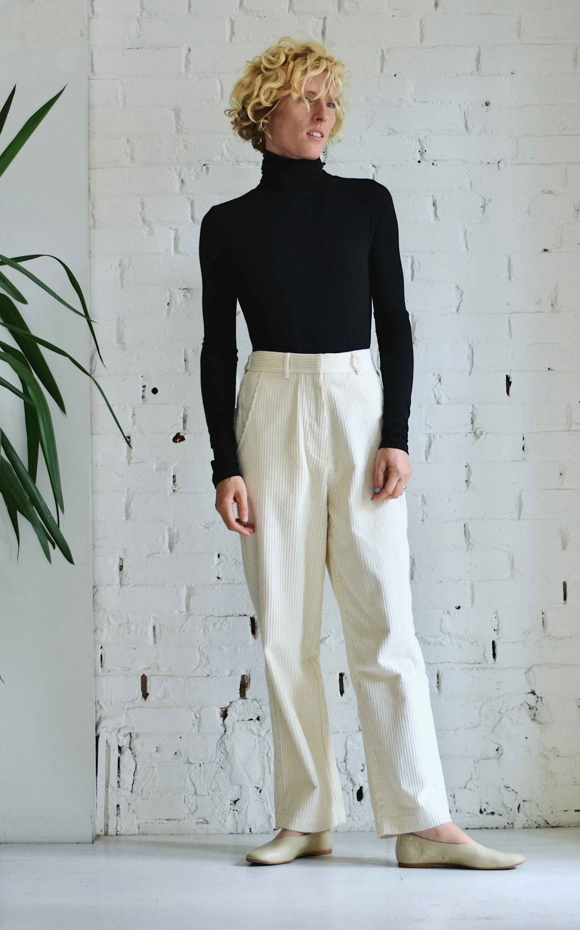 SALE | Corduroy Straight Leg Pants | Mijeong Park