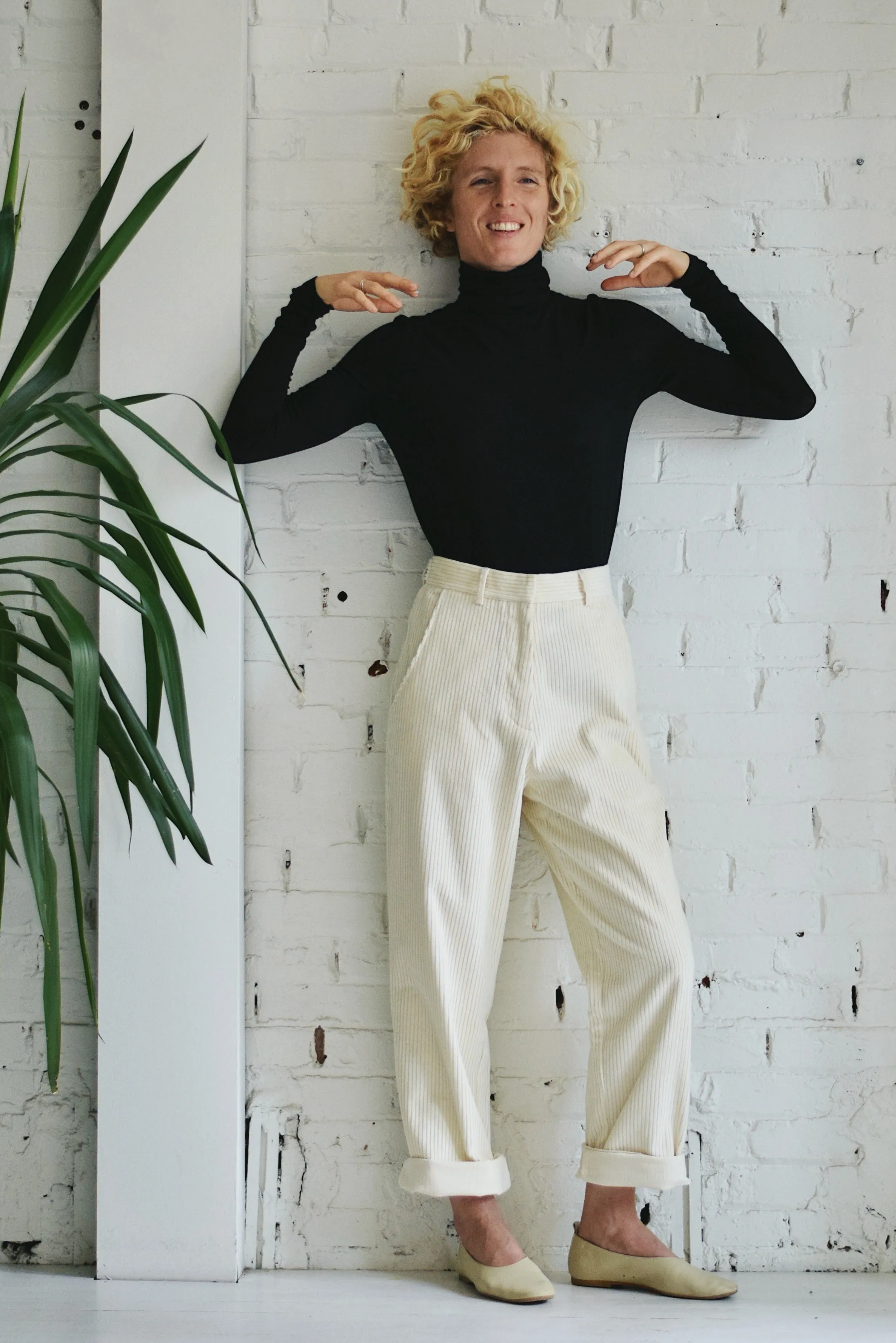 SALE | Corduroy Straight Leg Pants | Mijeong Park