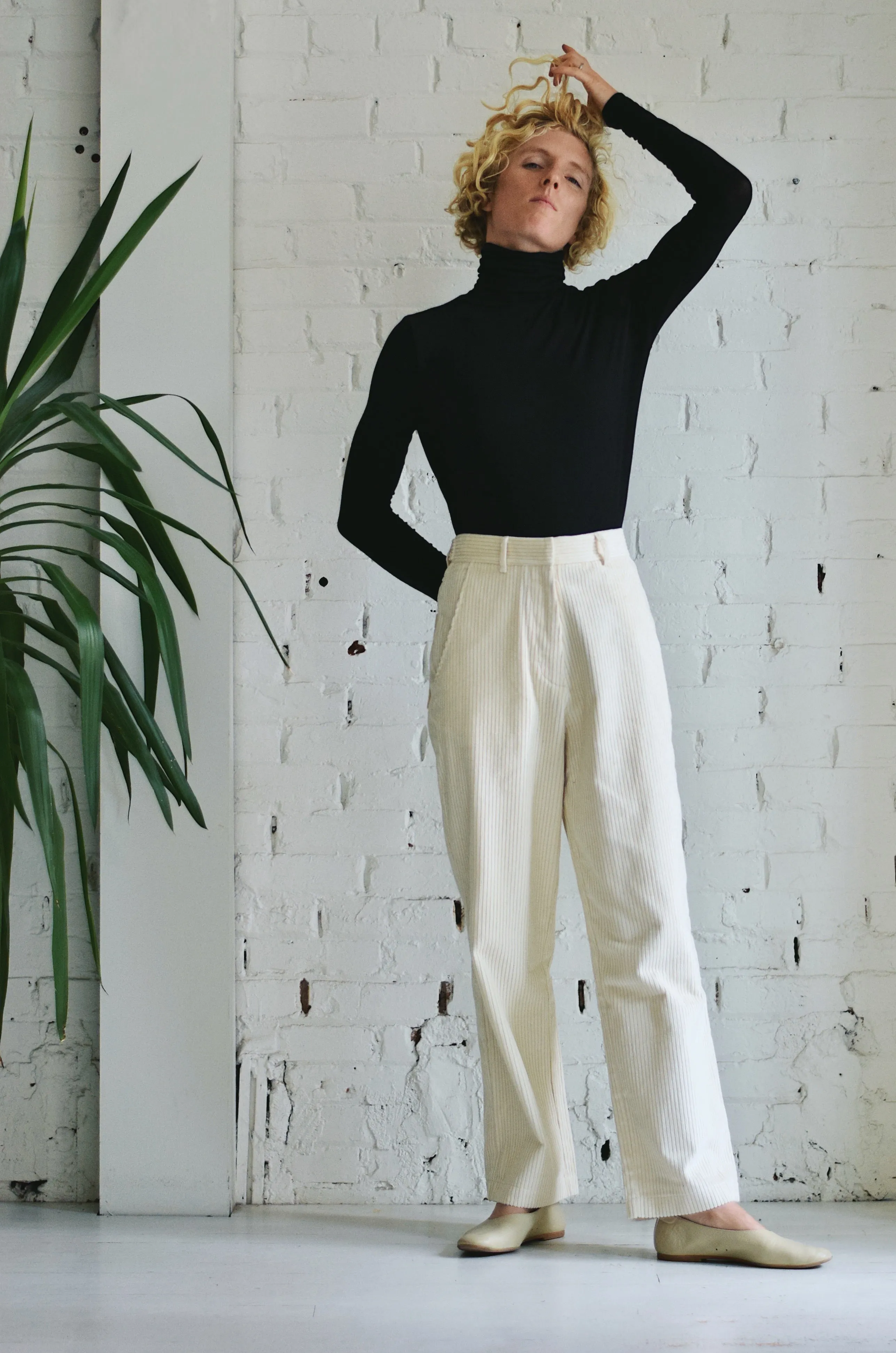 SALE | Corduroy Straight Leg Pants | Mijeong Park