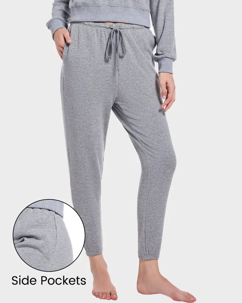 Soft Stretchy Tapered Drawstring Lounge Pants