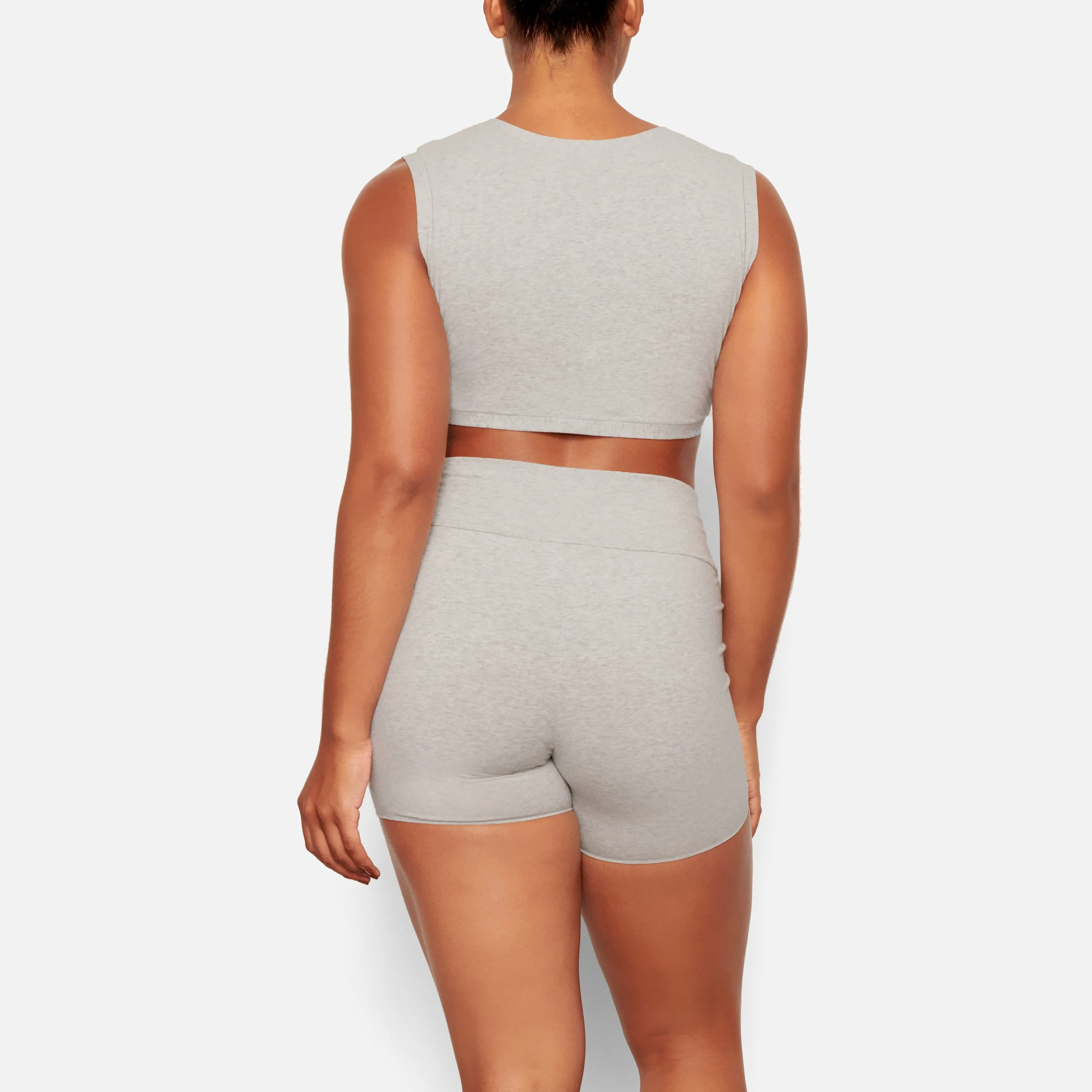 TWIST SHORT | LIGHT HEATHER GREY