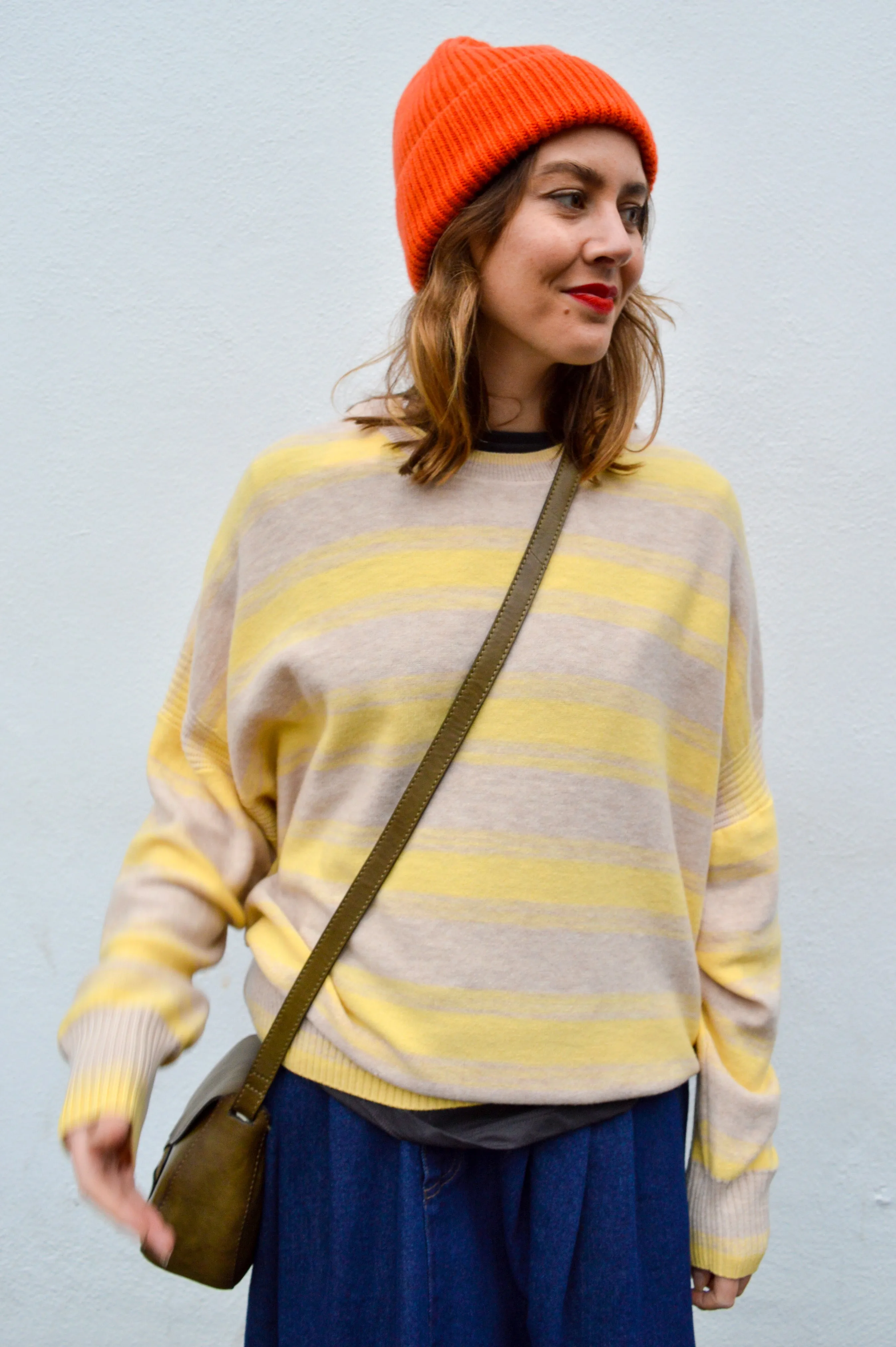 Vanessa Bruno Eugenie Striped Yellow Pullover