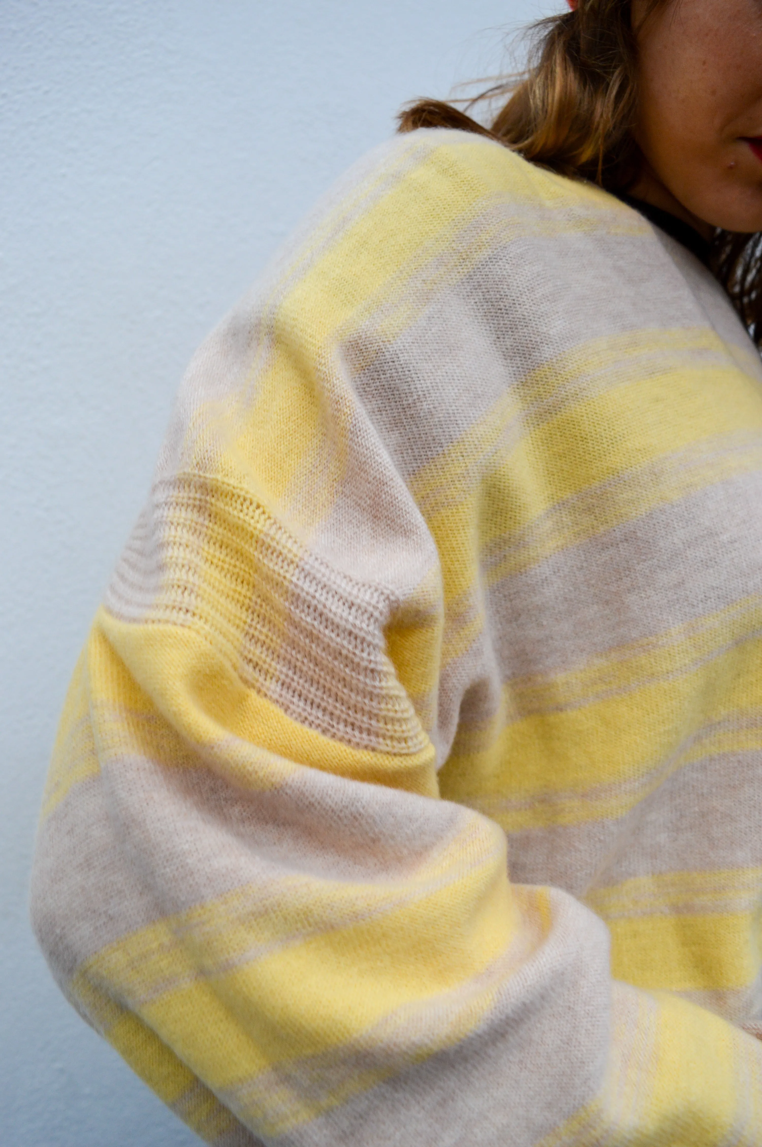 Vanessa Bruno Eugenie Striped Yellow Pullover