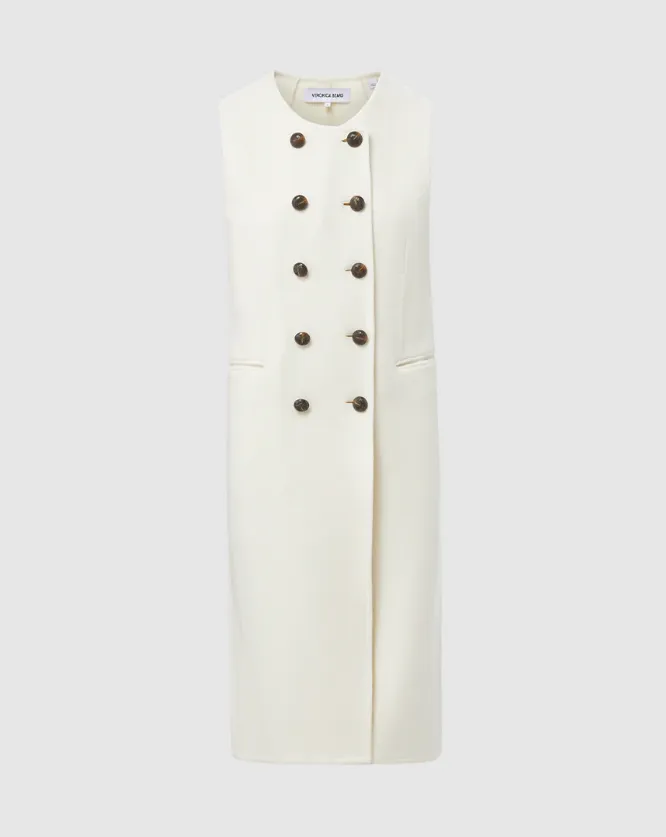 Veronica Beard Hoxton Vest Ivory