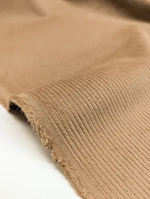 Wide Wale Stretch Cotton Corduroy - Sand